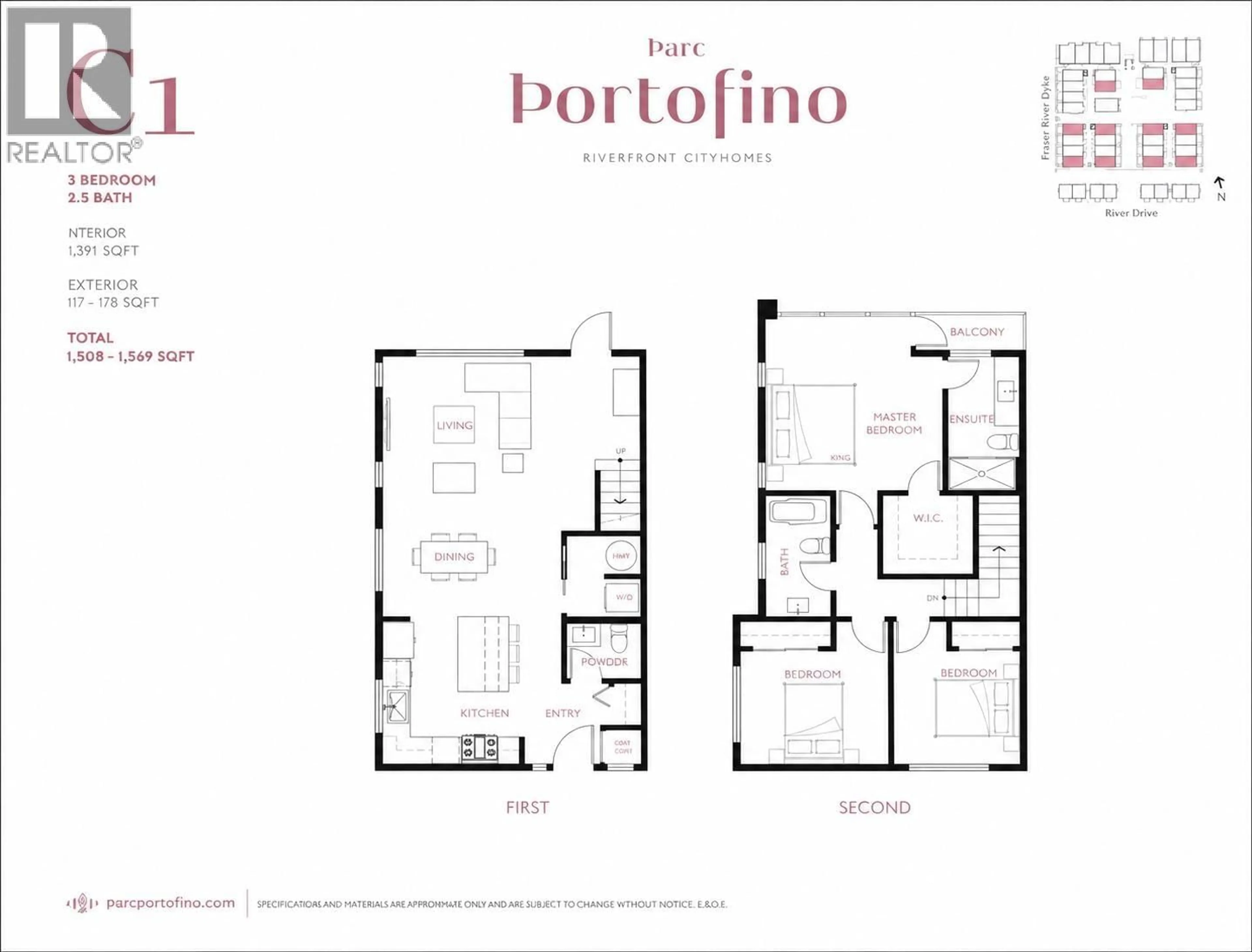 Floor plan for 26 - 10333 RIVER DRIVE, Richmond British Columbia V6X1Z2