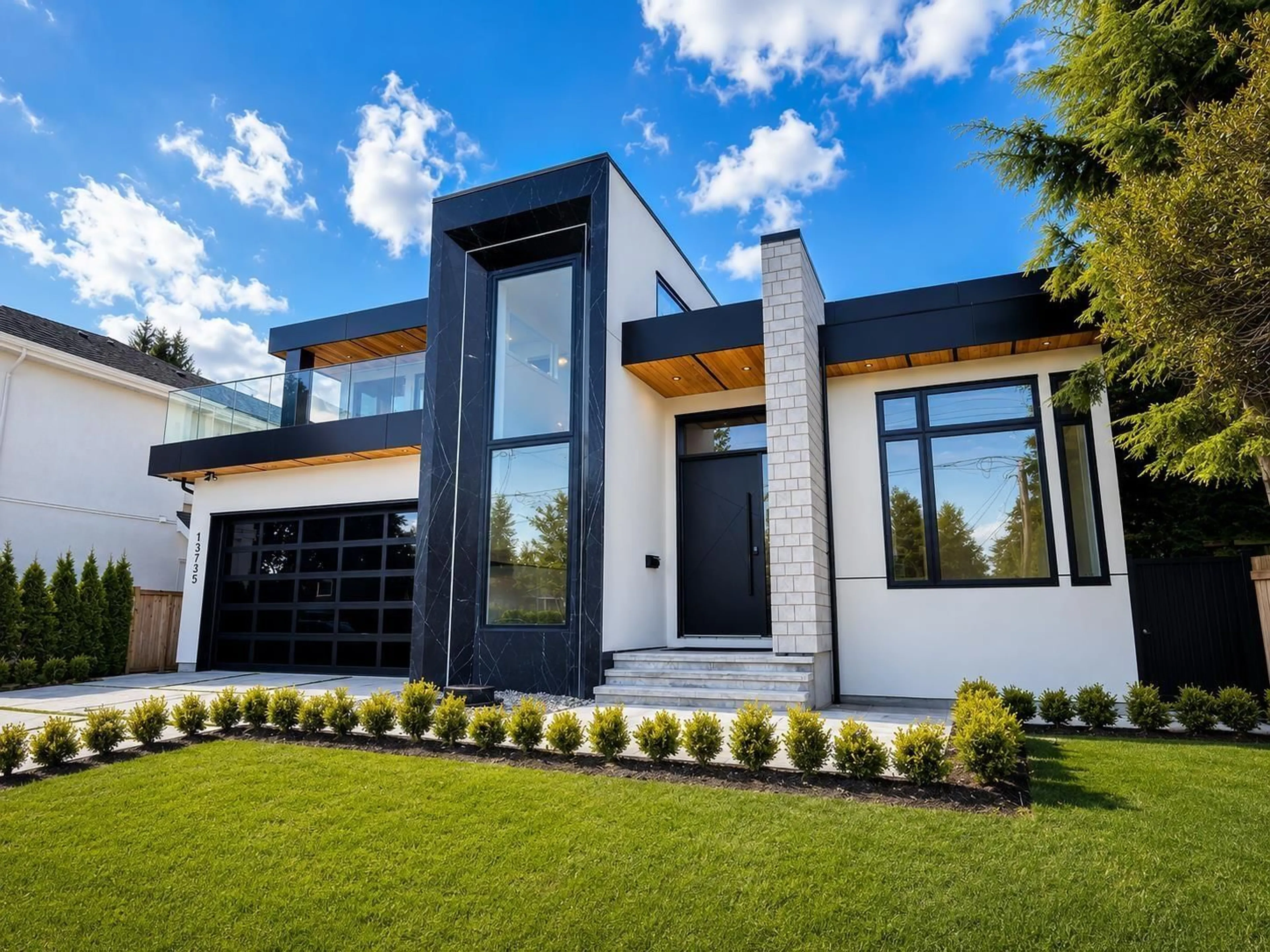 Home with vinyl exterior material, street for 13735 BLACKBURN AVENUE, White Rock British Columbia V4B2Z1