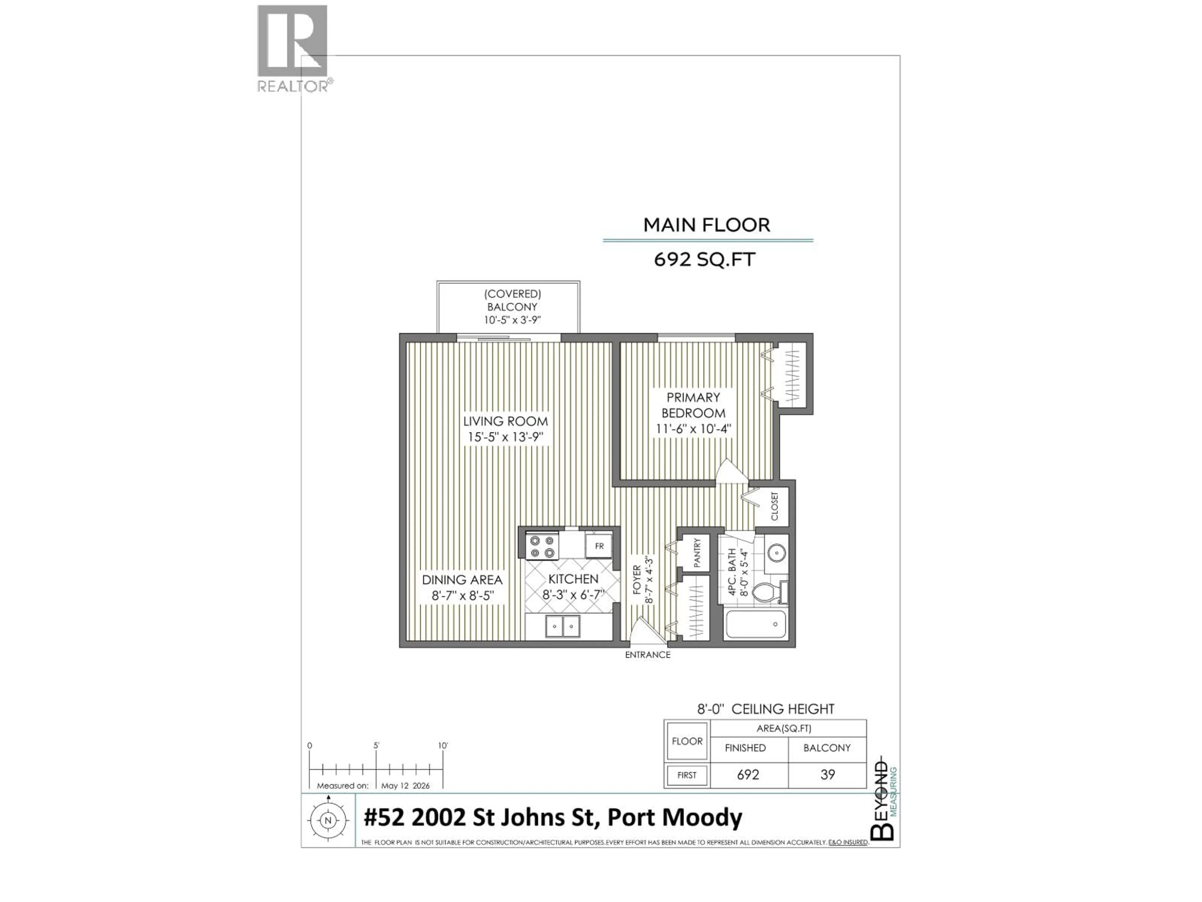 Floor plan for 52 - 2002 ST JOHNS STREET, Port Moody British Columbia V4H2A2