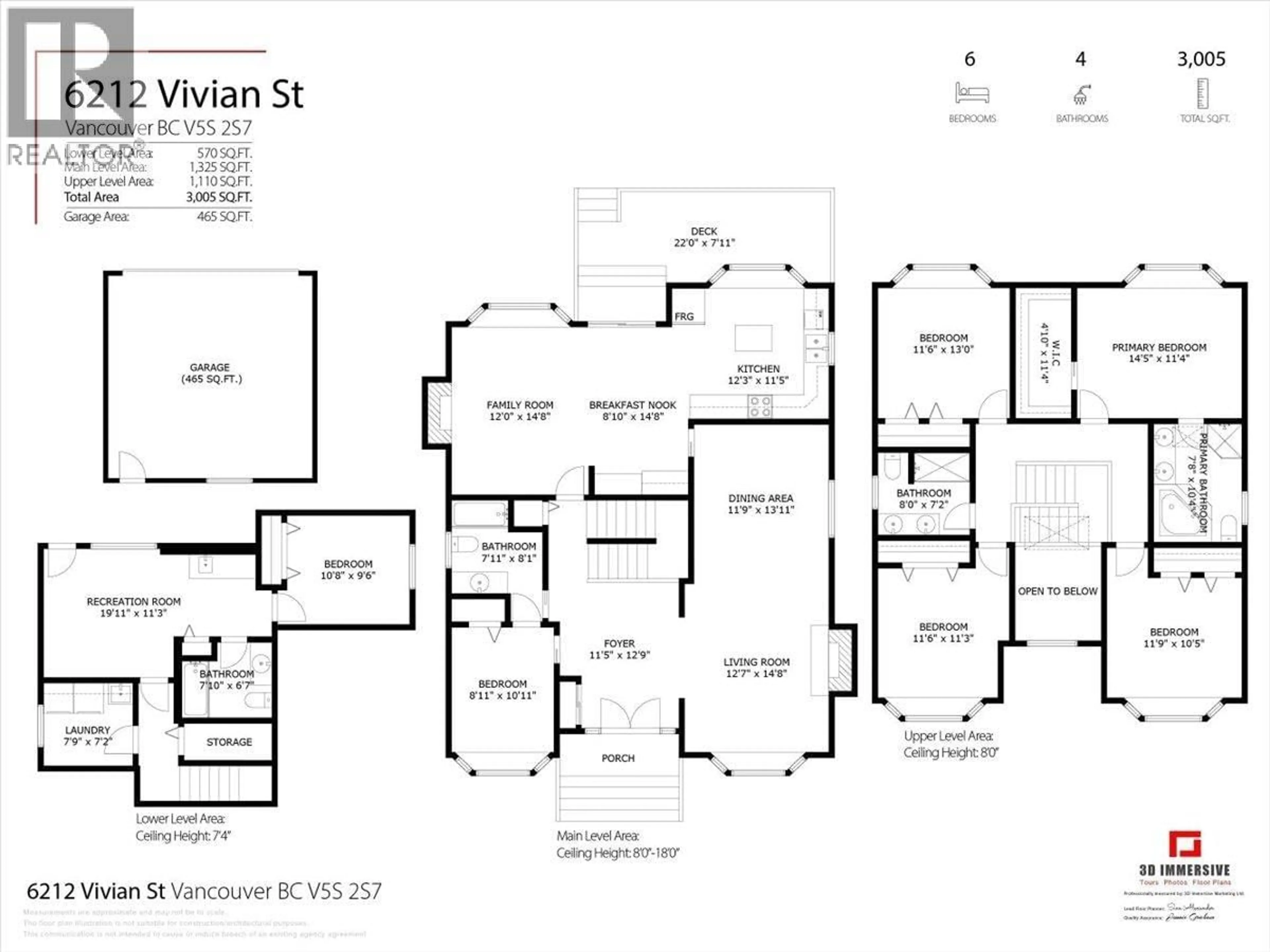 Floor plan for 6212 VIVIAN STREET, Vancouver British Columbia V5S2S7