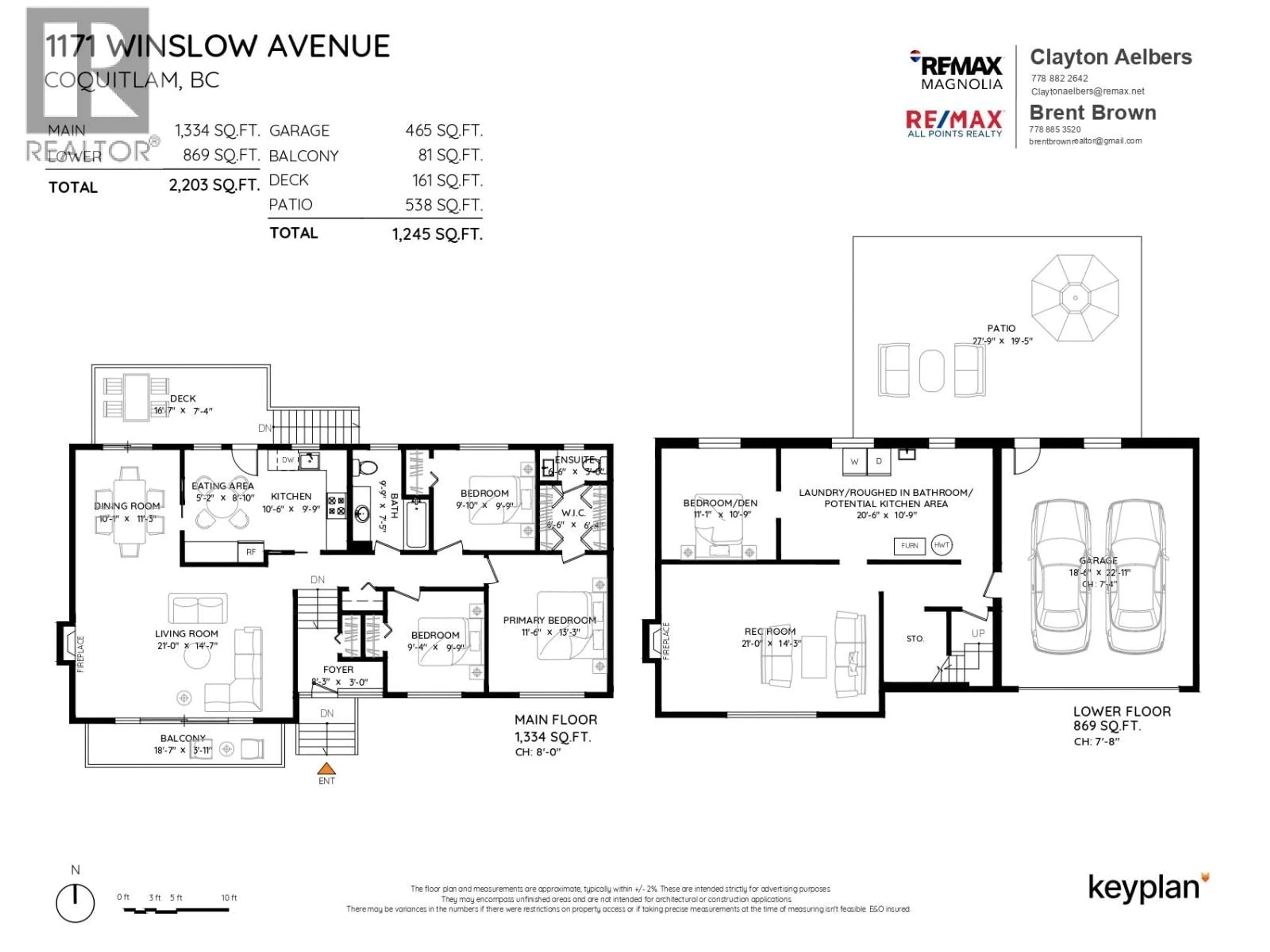 Floor plan for 1171 WINSLOW AVENUE, Coquitlam British Columbia V3J2G2