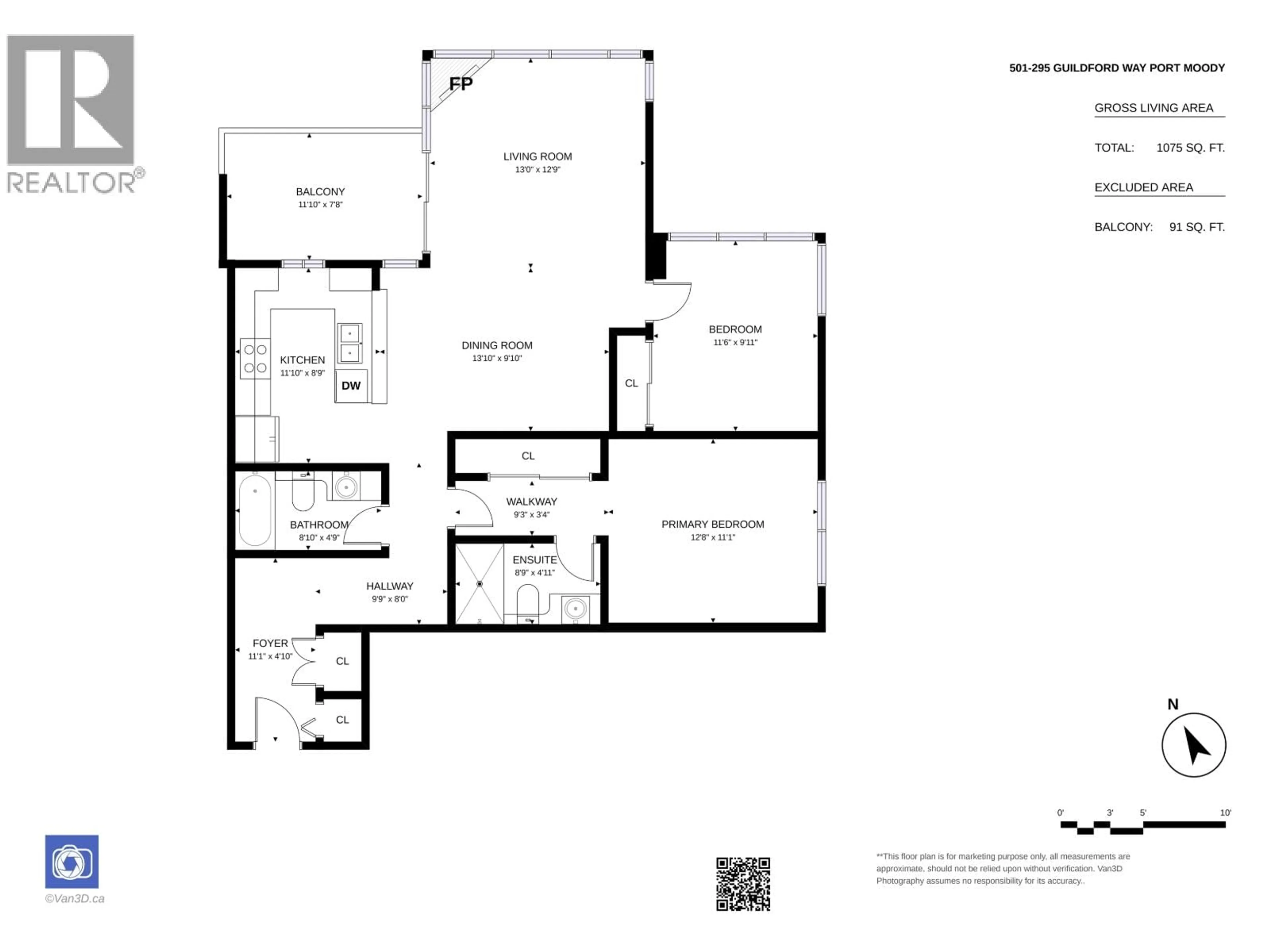 Floor plan for 501 - 295 GUILDFORD WAY, Port Moody British Columbia V3H5N3