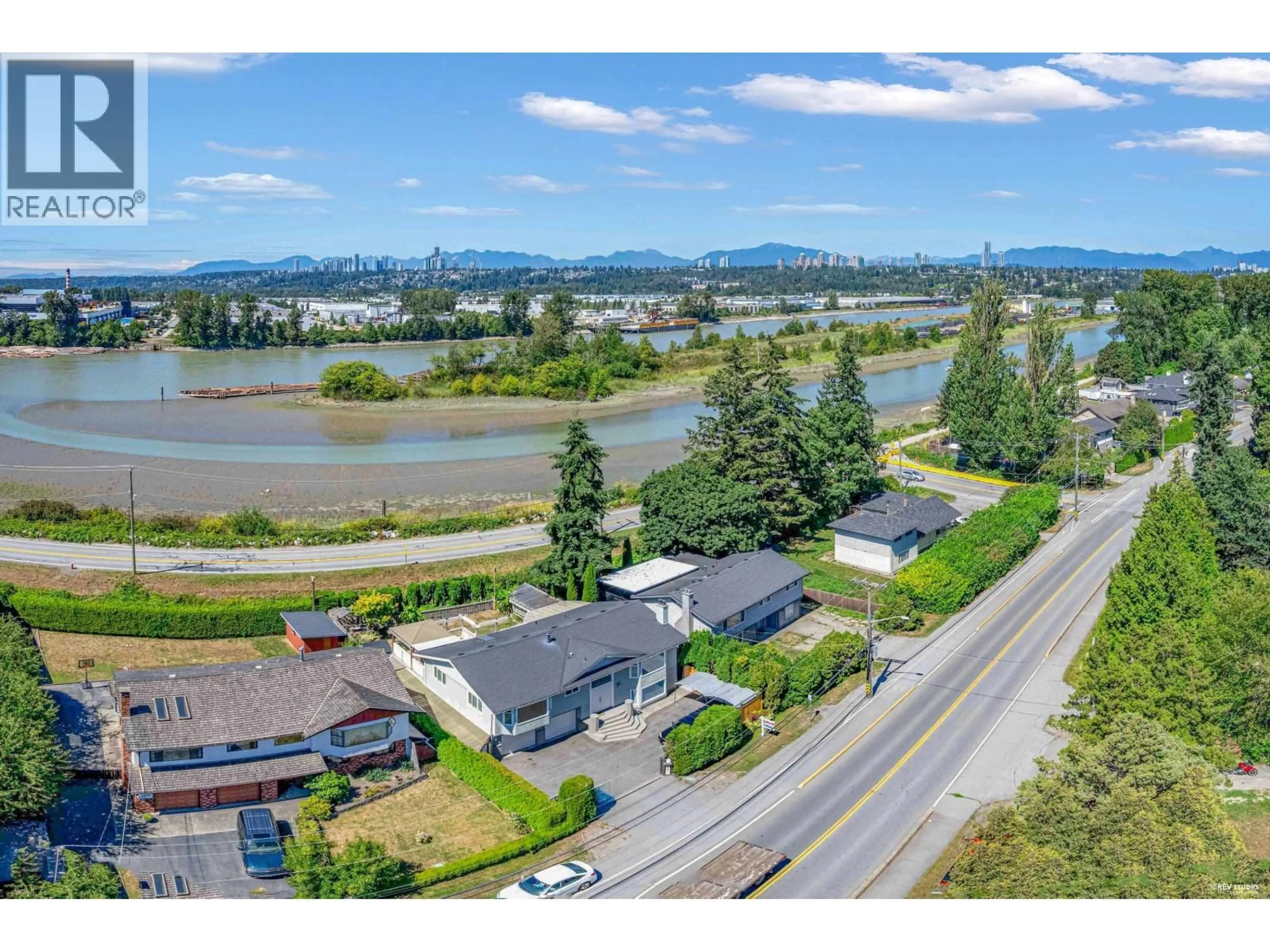 A pic from outside/outdoor area/front of a property/back of a property/a pic from drone, water/lake/river/ocean view for 23271 WESTMINSTER HIGHWAY, Richmond British Columbia V6V1C1