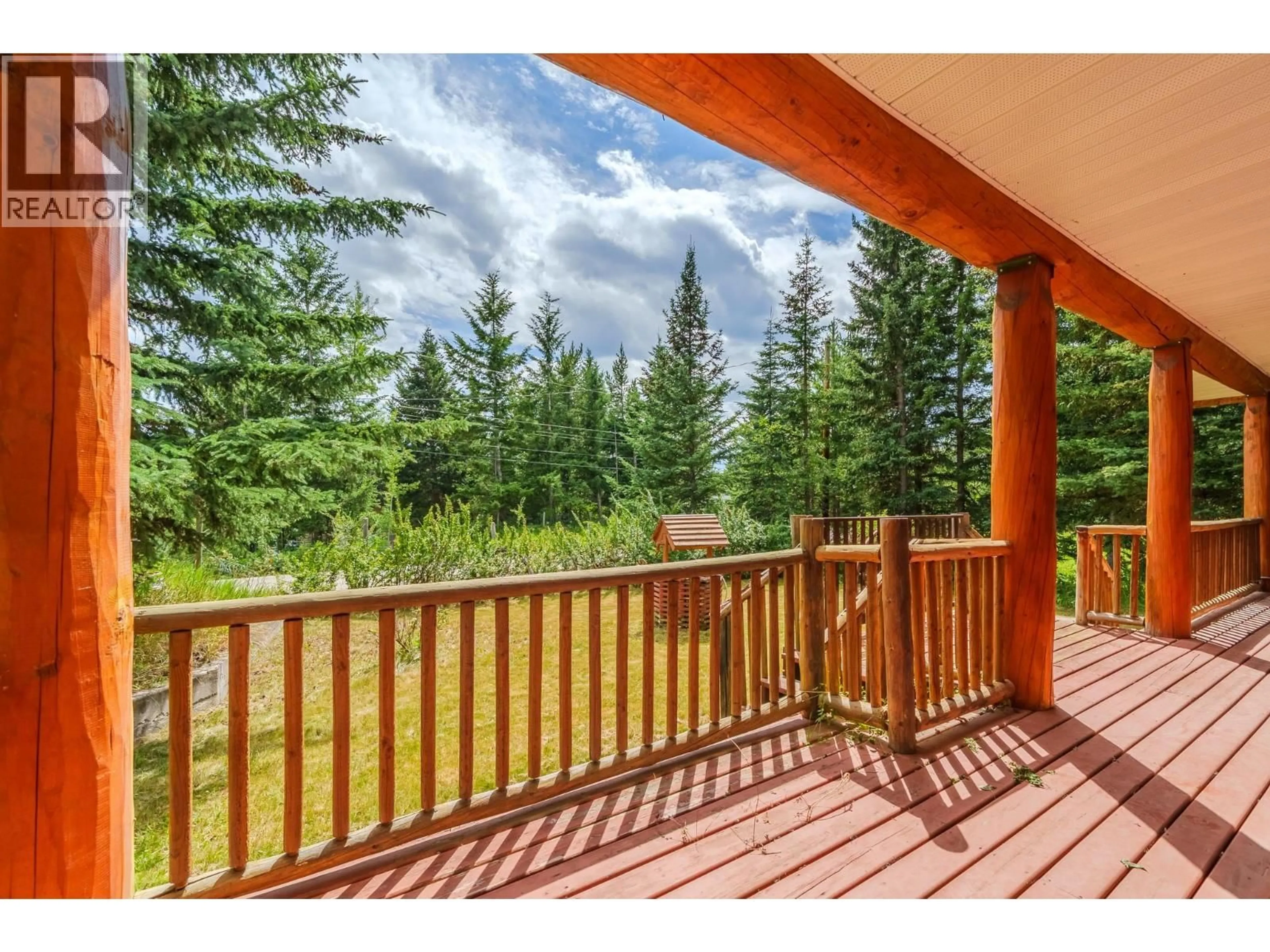 Patio, forest/trees view for 7532 CARIBOO CHALET ROAD, Deka Lake / Sulphurous / Hathaway Lakes British Columbia V0K1X0