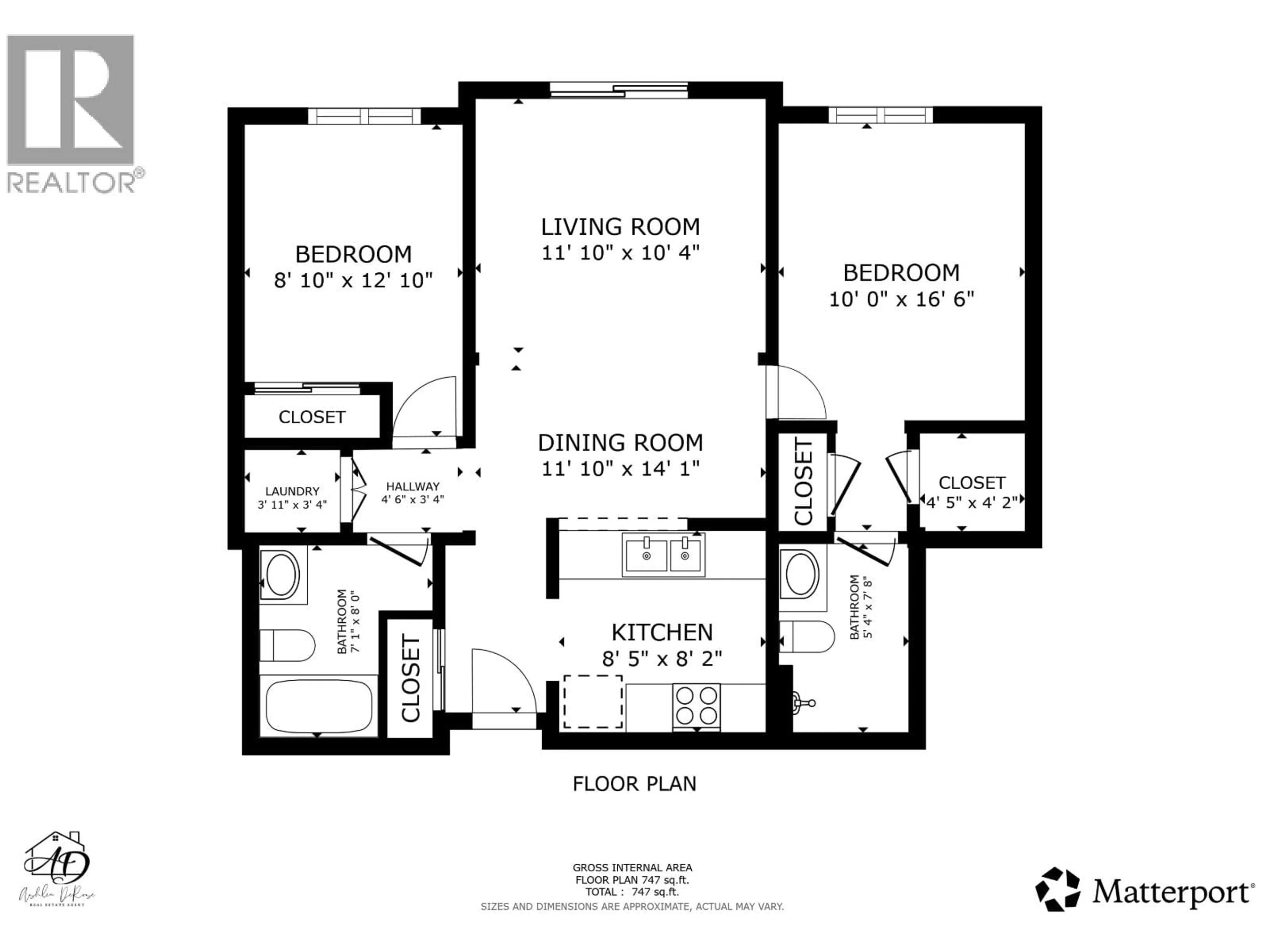 Floor plan for 307 - 10307 112 STREET, Fort St. John British Columbia V1J0N6