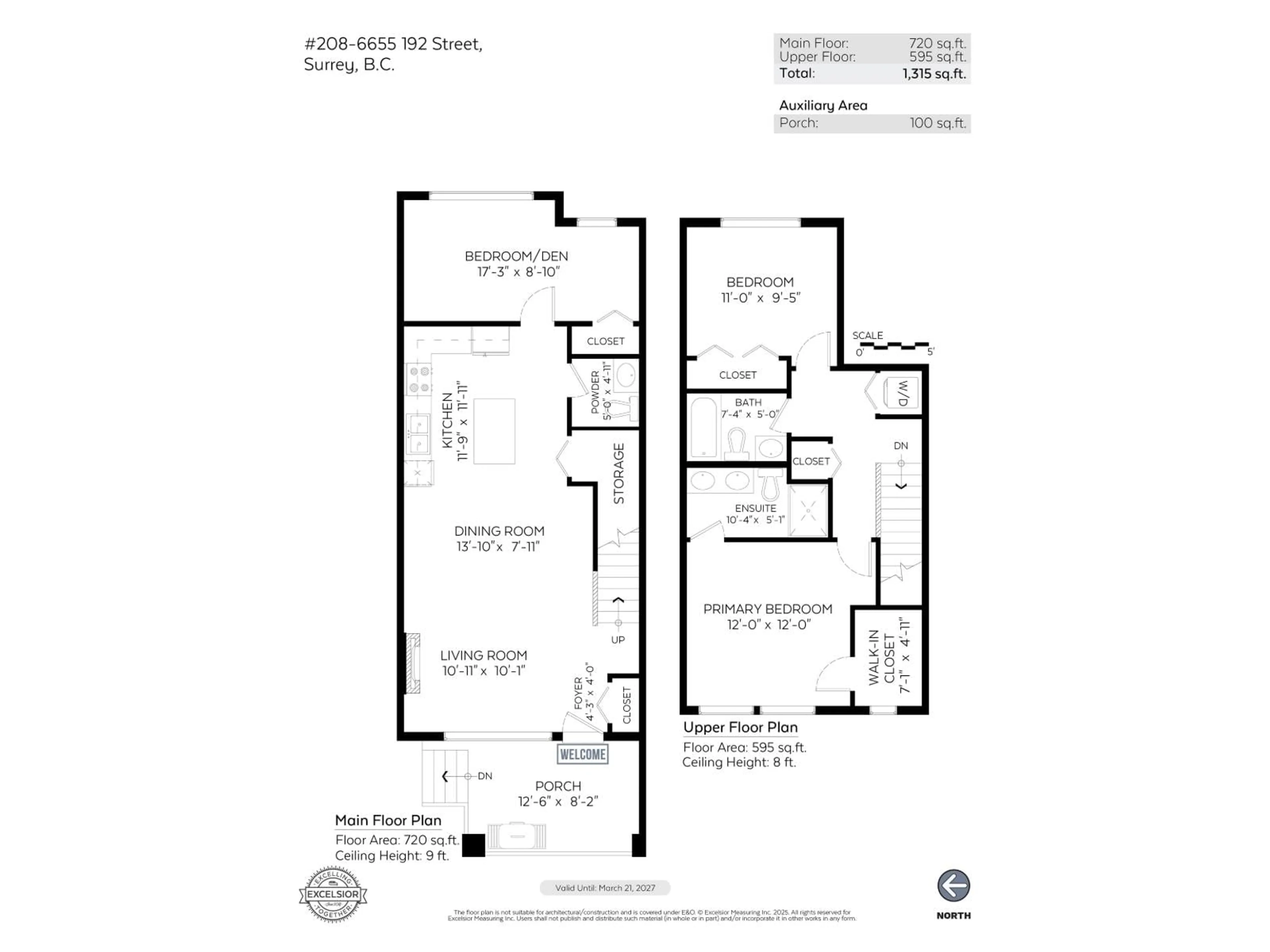 Floor plan for 208 - 6655 192 STREET, Surrey British Columbia V4N0B9