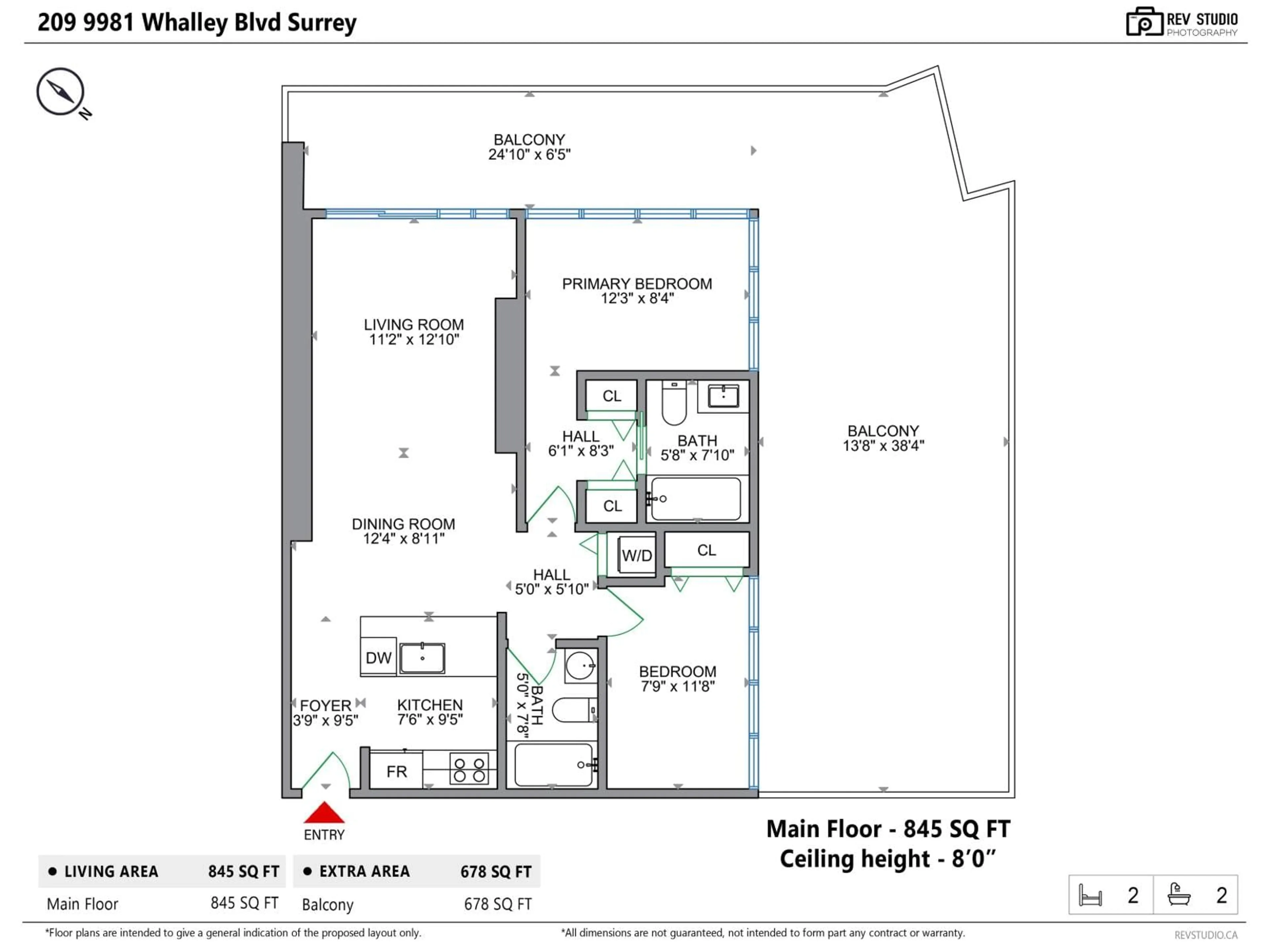 Floor plan for 209 - 9981 WHALLEY BOULEVARD, Surrey British Columbia V3T0G6