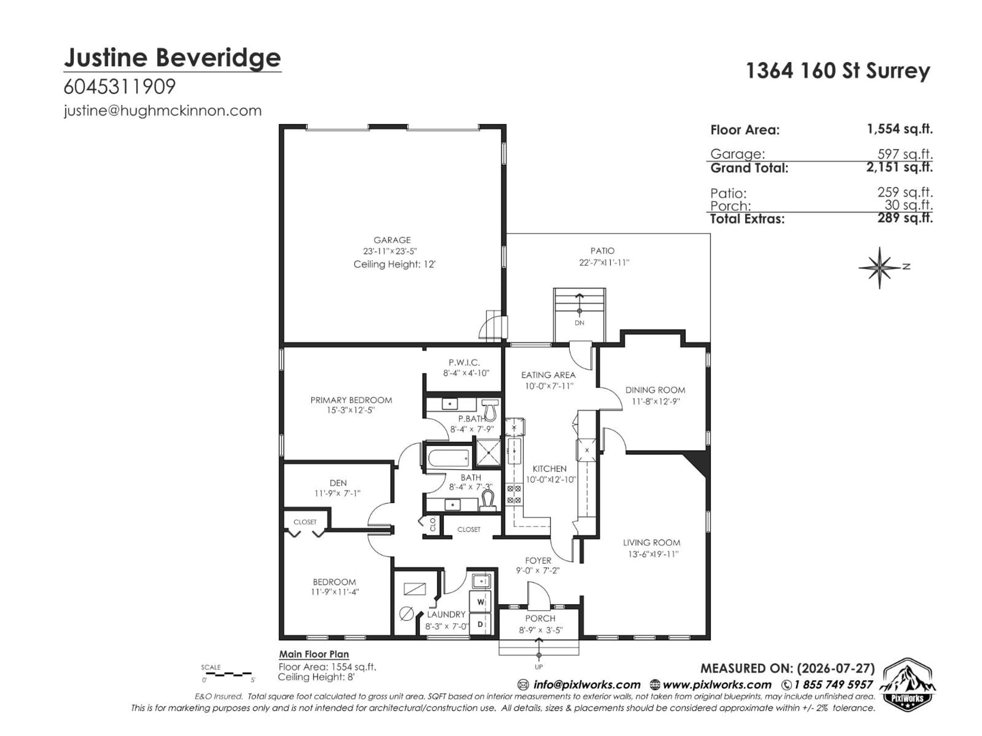 Floor plan for 1364 160 STREET, Surrey British Columbia V4A4W8