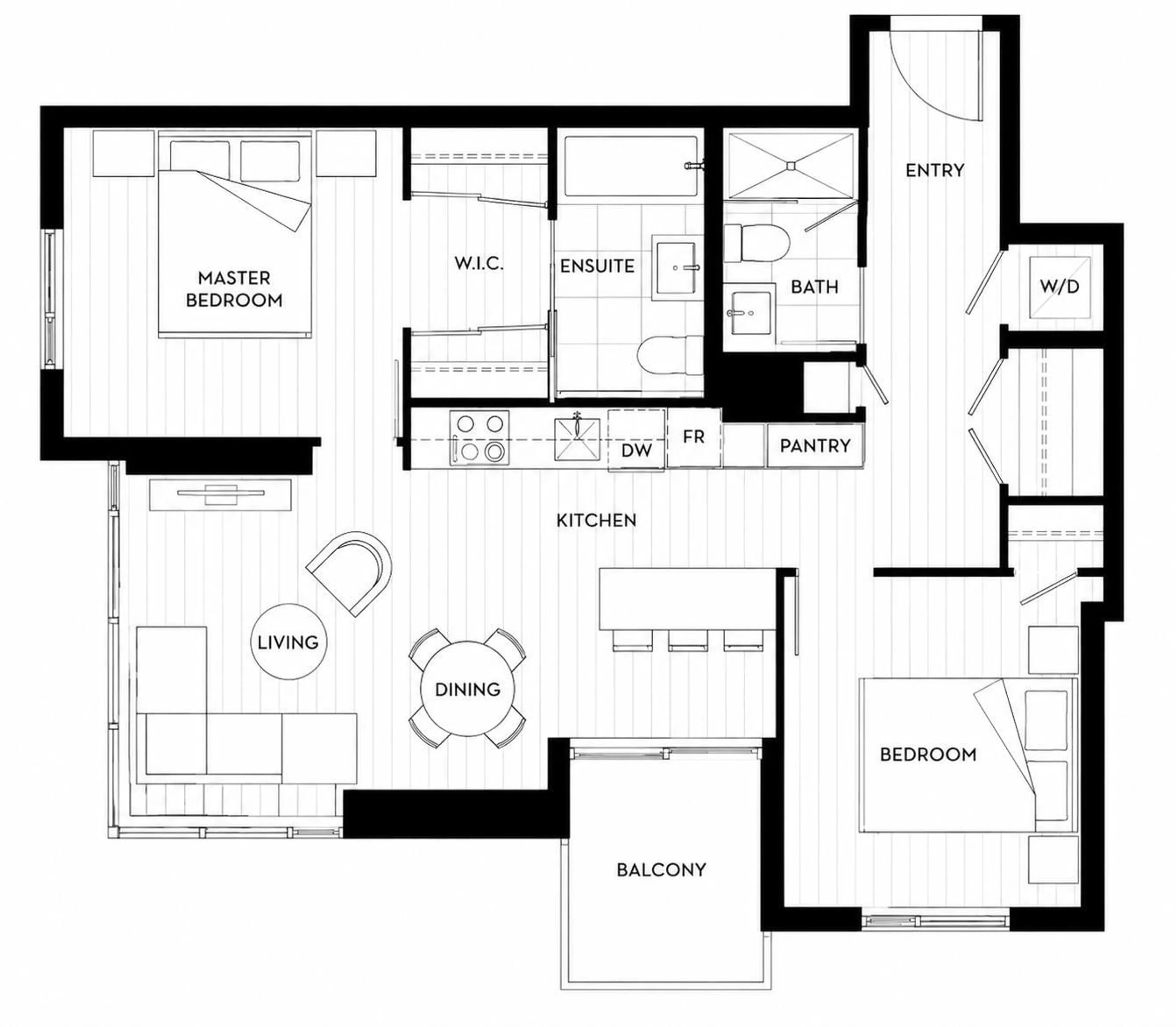 Floor plan for 1702 - 13438 CENTRAL AVENUE, Surrey British Columbia V3T0N2