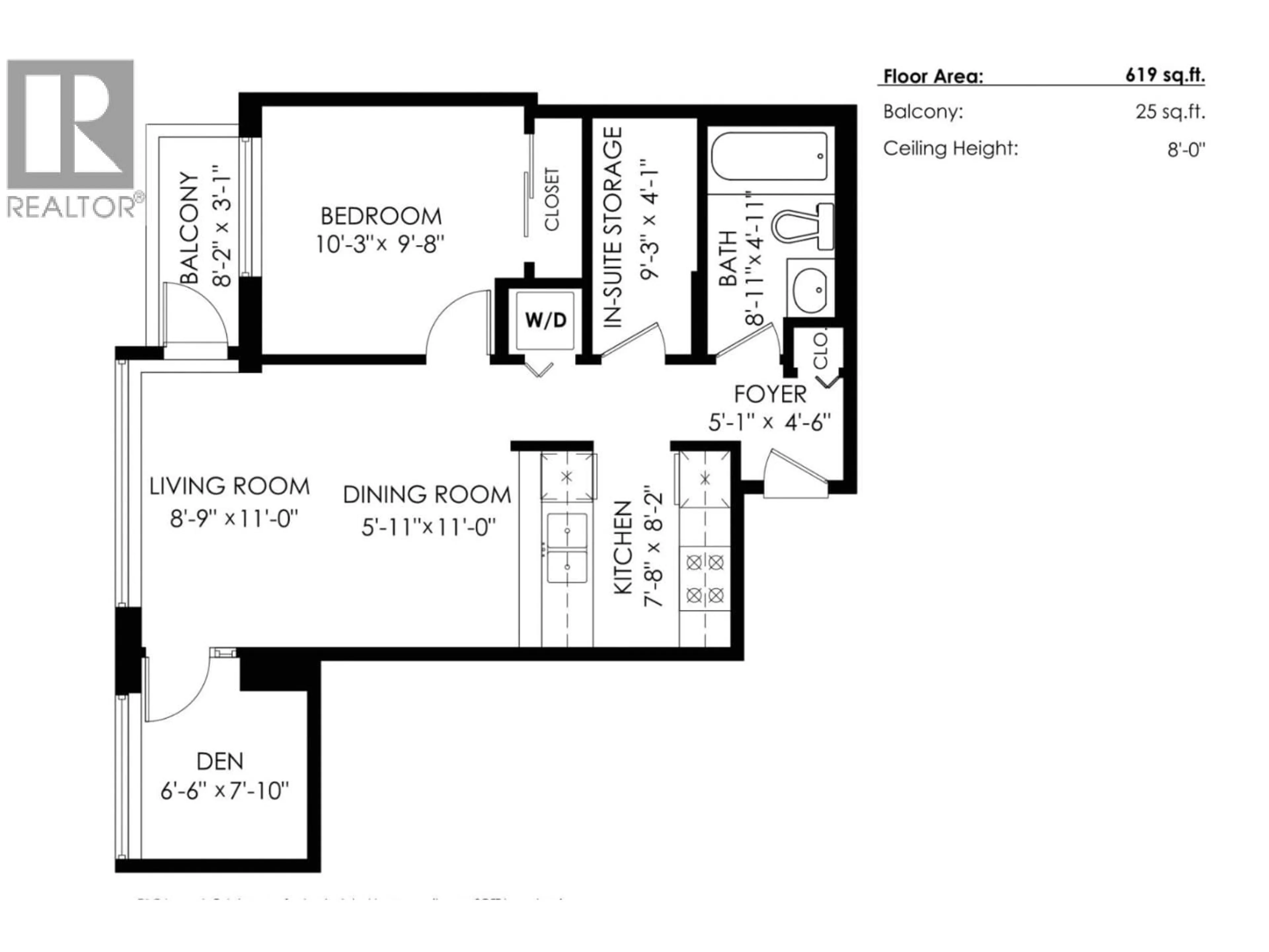 Floor plan for 2607 - 928 BEATTY STREET, Vancouver British Columbia V6Z3G6