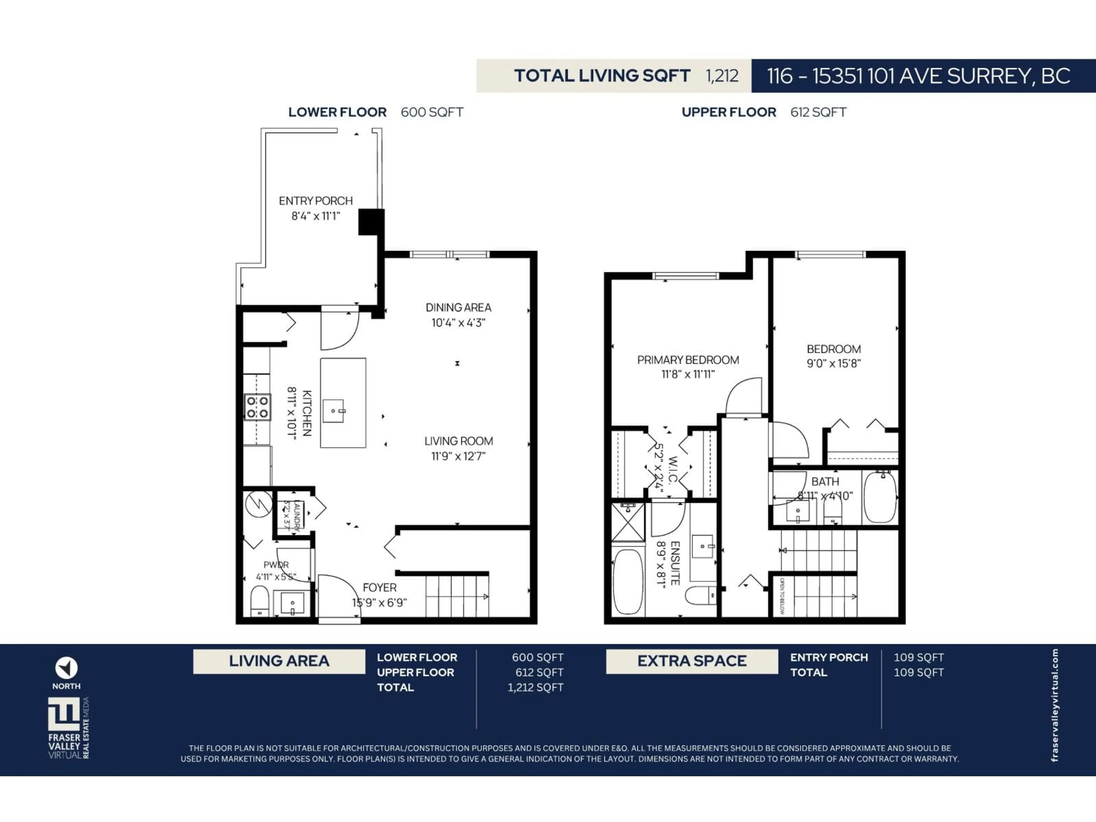 Floor plan for 116 - 15351 101 AVENUE, Surrey British Columbia V3R0G2