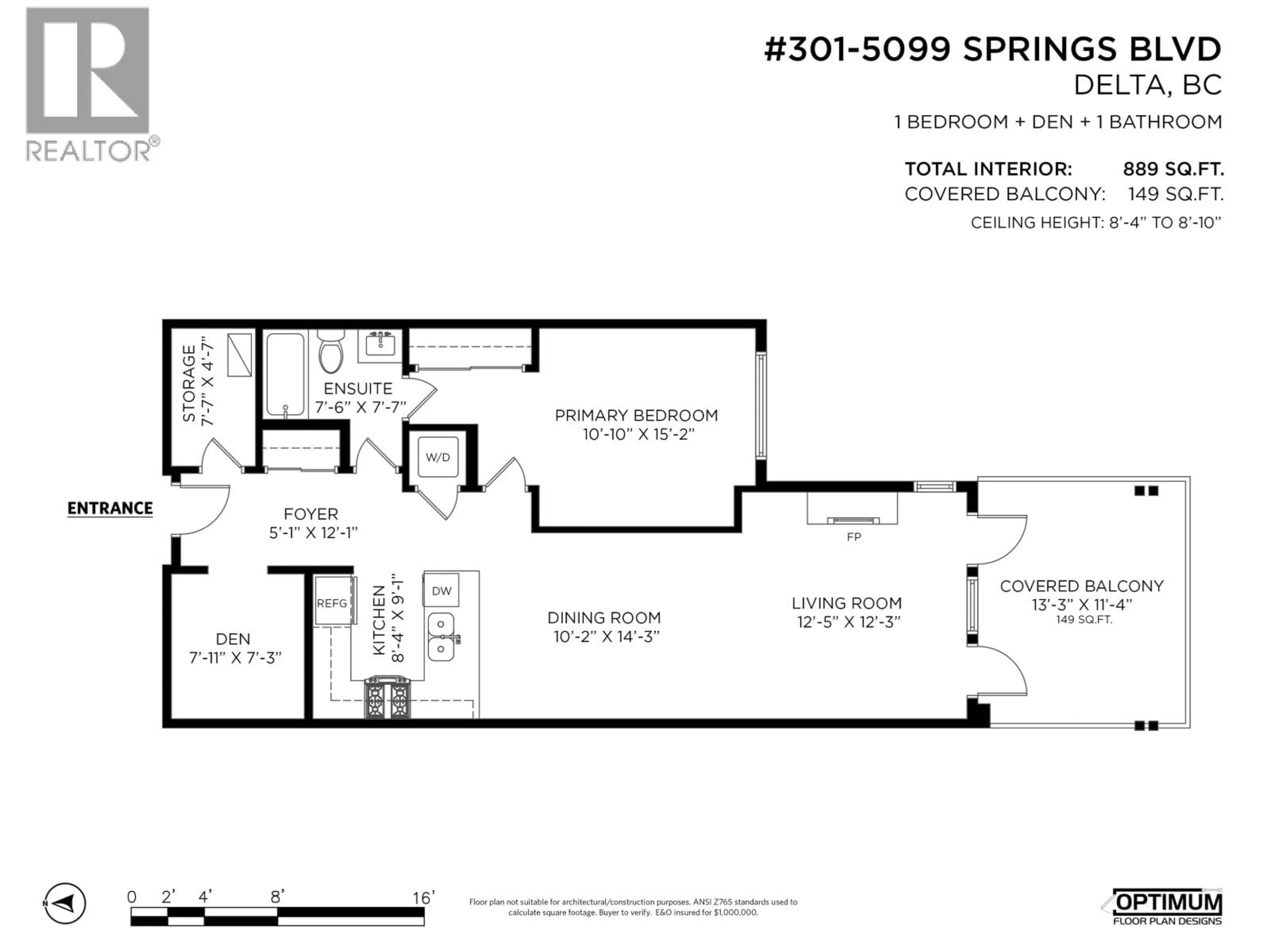 Floor plan for 301 - 5099 SPRINGS BOULEVARD, Delta British Columbia V4M0A2
