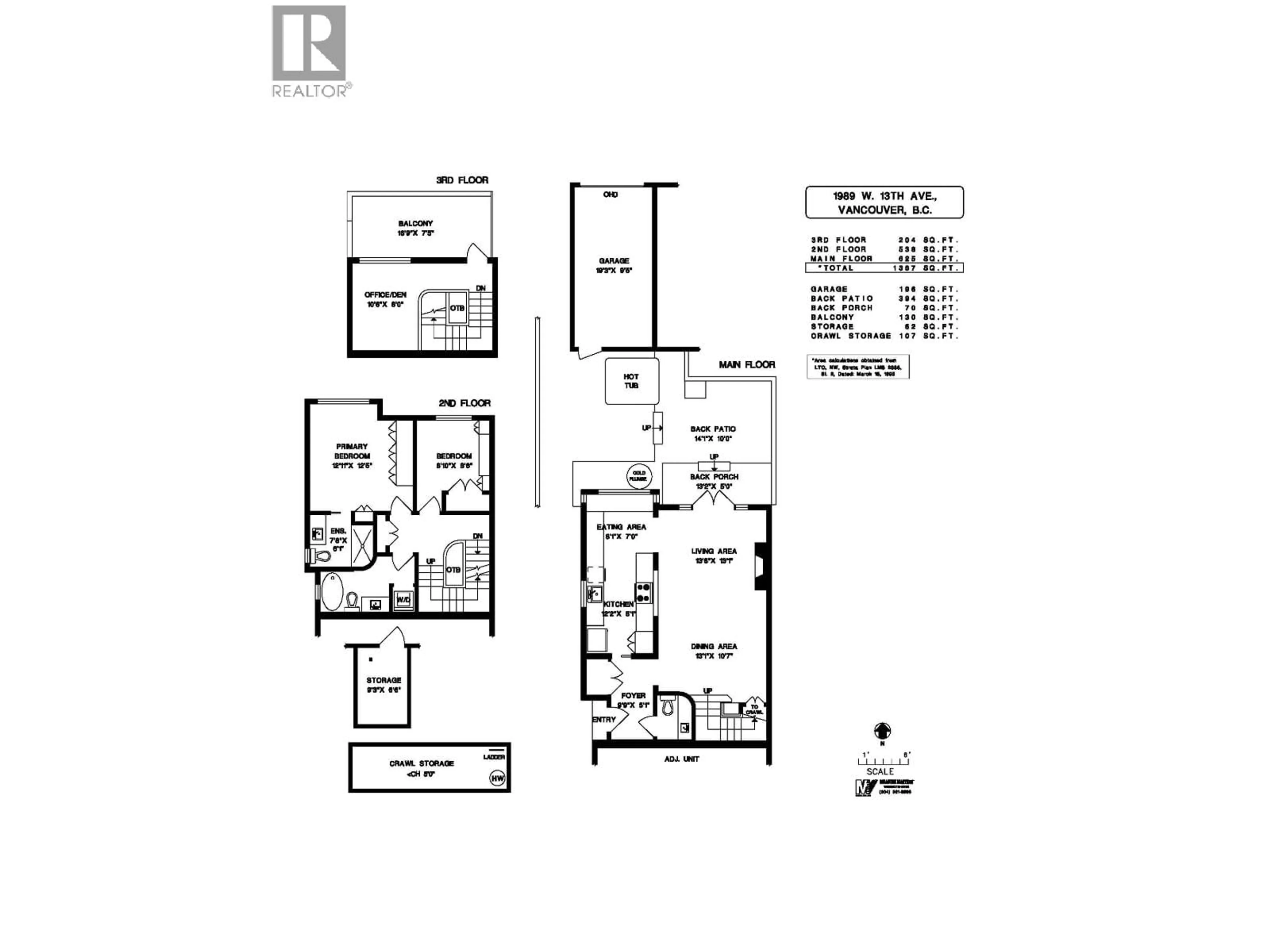 Floor plan for 1989 13TH AVENUE, Vancouver British Columbia V6H2H5