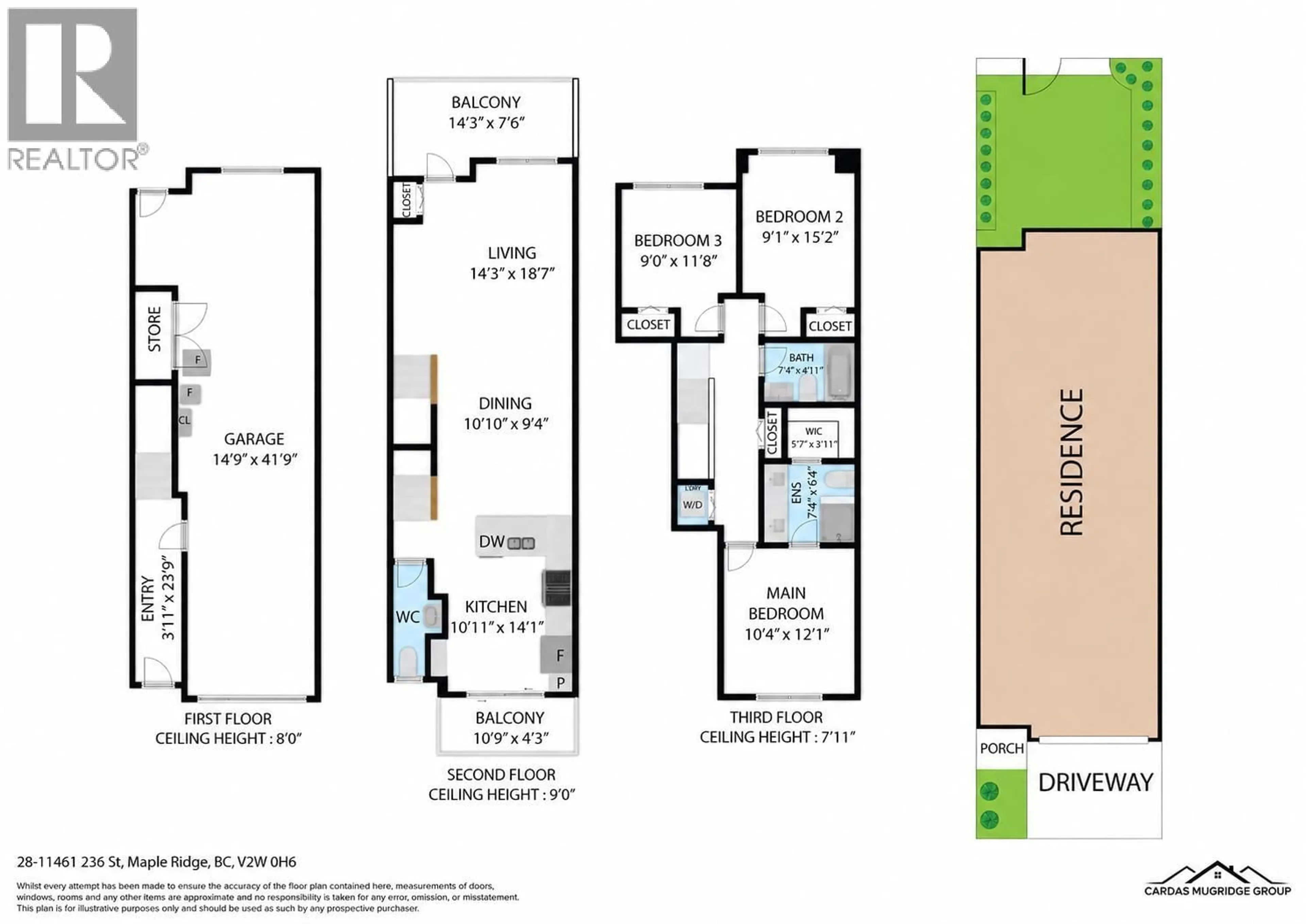 Floor plan for 28 - 11461 236TH STREET, Maple Ridge British Columbia V2W0H6