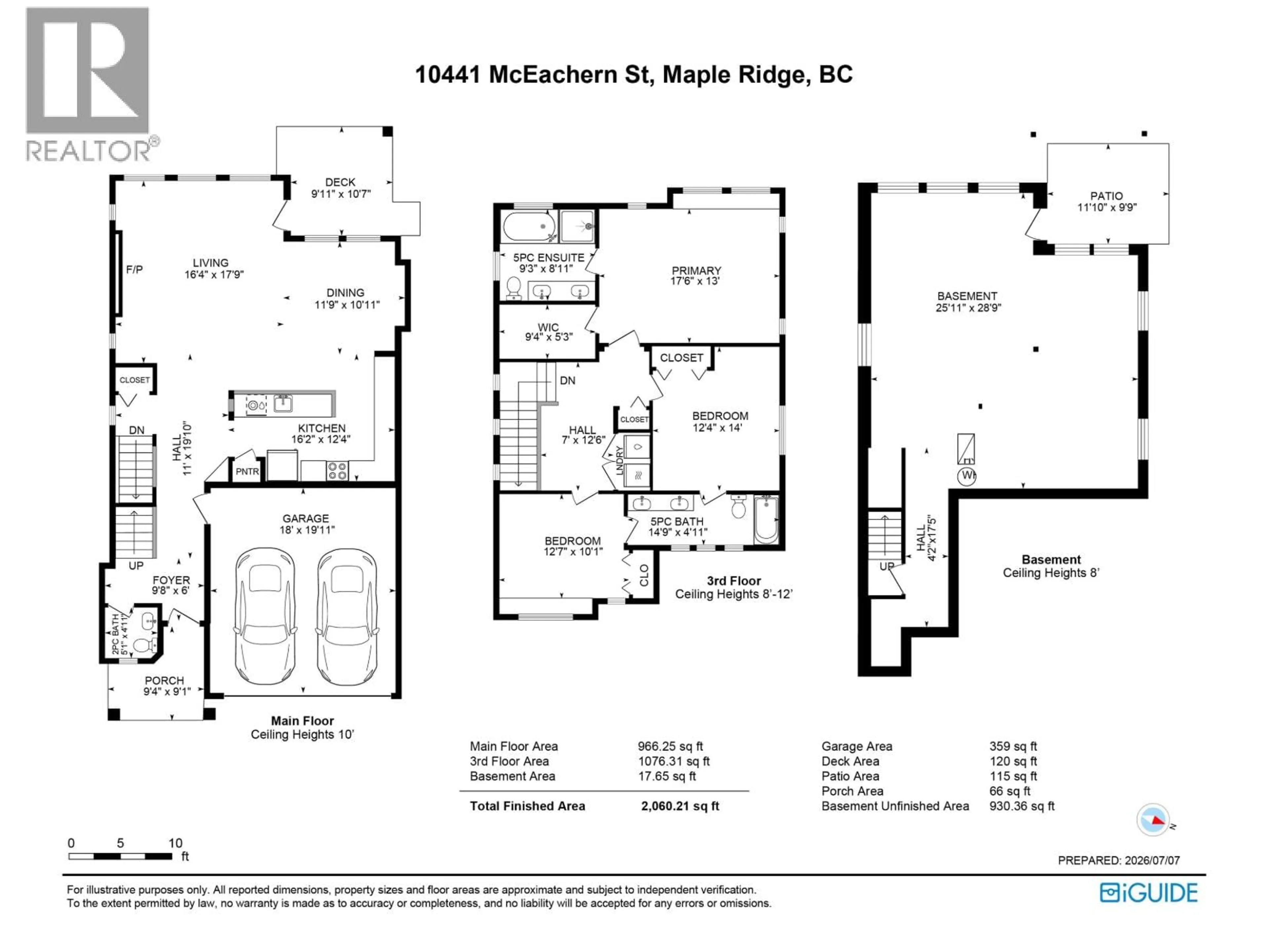 Floor plan for 10441 MCEACHERN STREET, Maple Ridge British Columbia V2W0H8