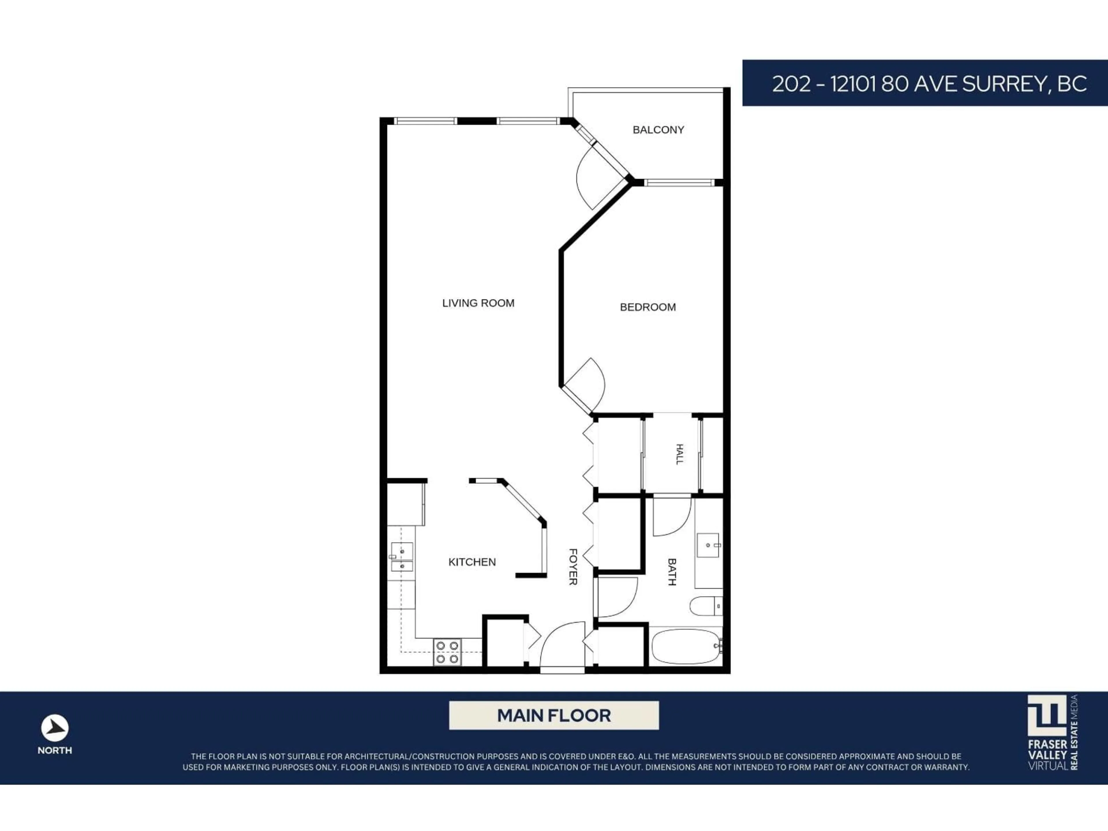 Floor plan for 202 - 12101 80 AVENUE, Surrey British Columbia V3W5V6