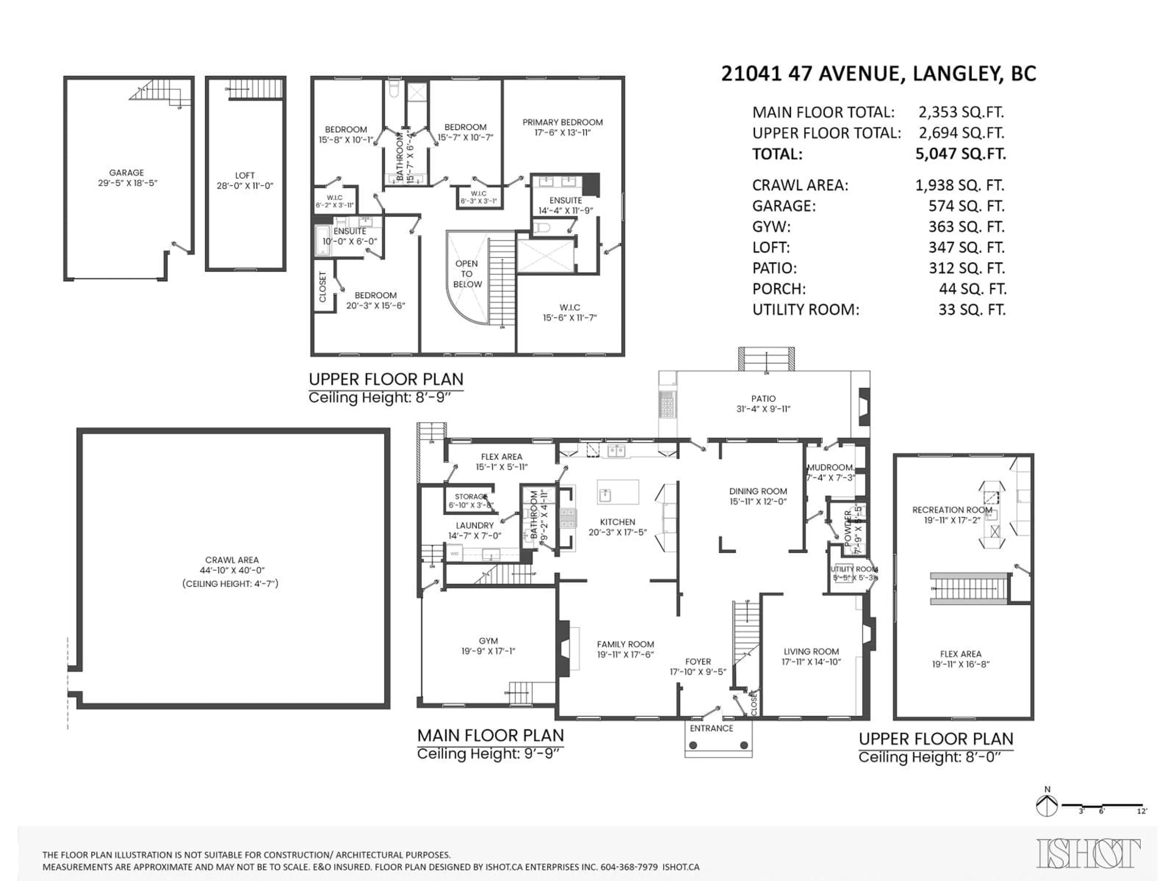 Floor plan for 21041 47 AVENUE, Langley British Columbia V3A3K6