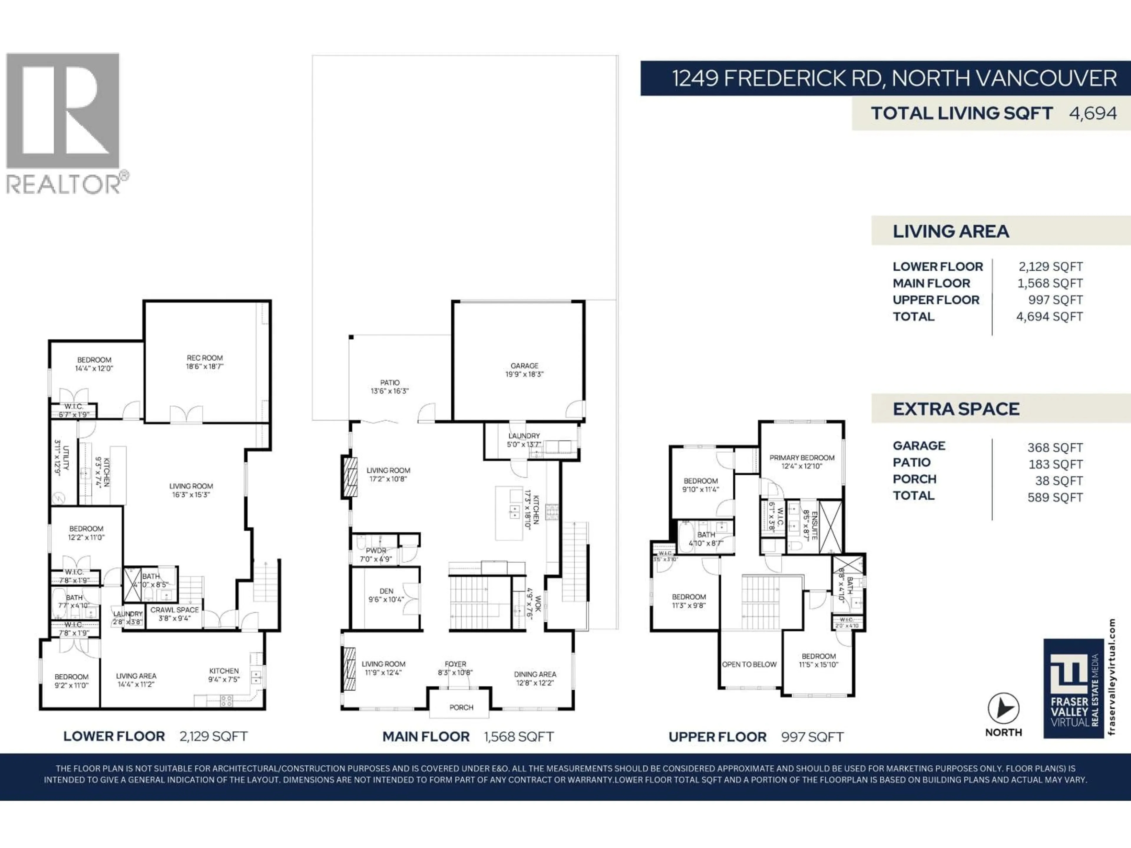 Floor plan for 1249 FREDERICK ROAD, North Vancouver British Columbia V7K1J3