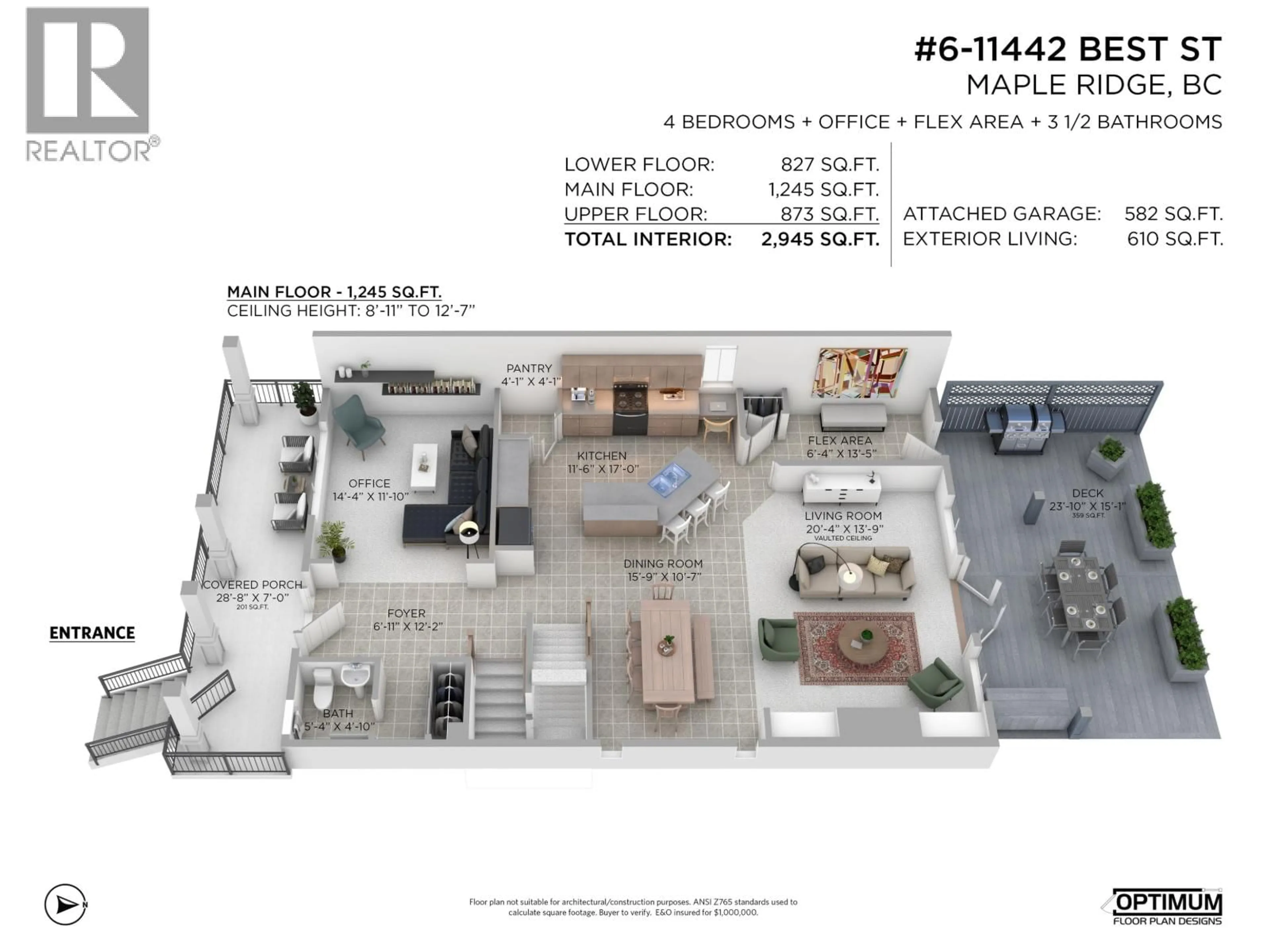 Floor plan for 6 - 11442 BEST STREET, Maple Ridge British Columbia V2X7C7