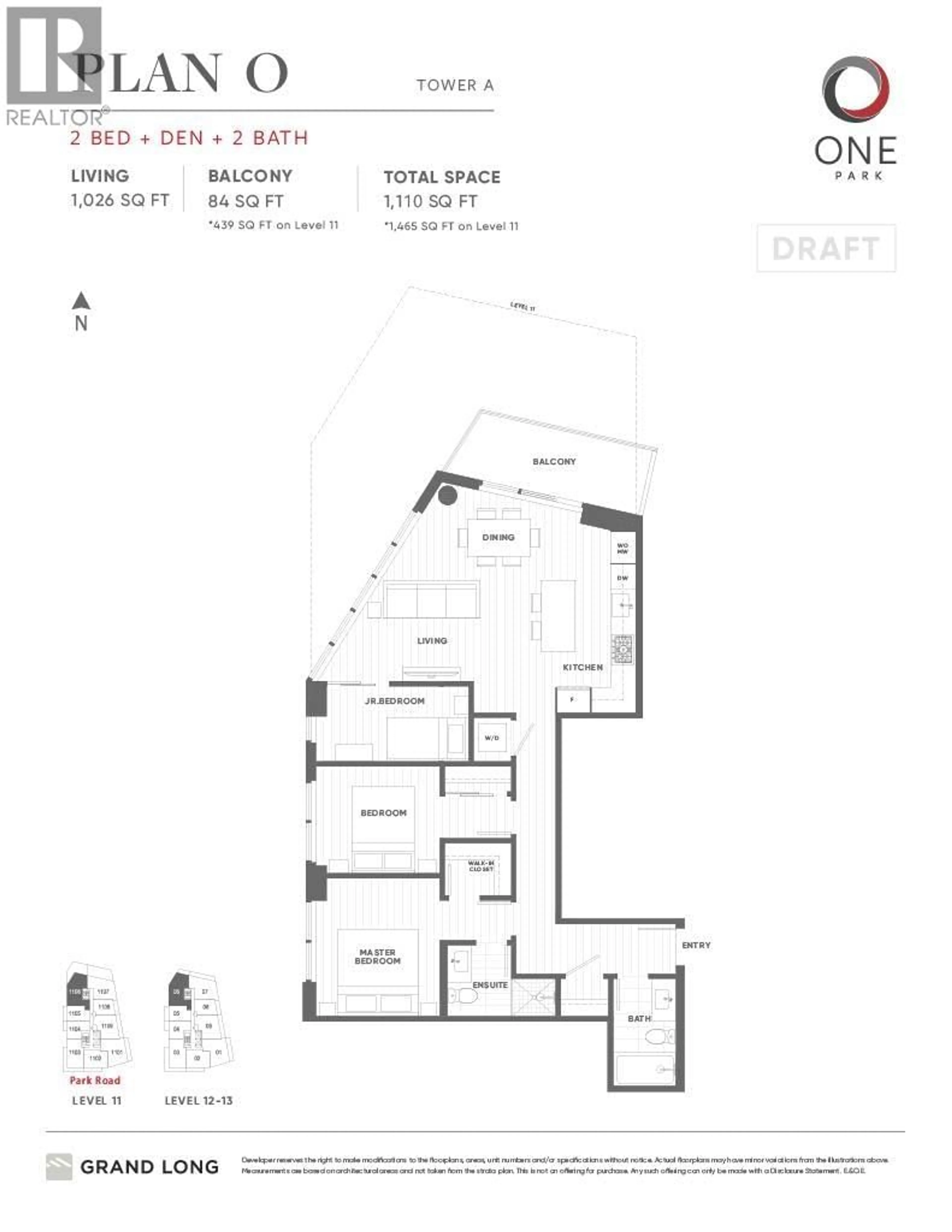 Floor plan for 1306 - 8111 PARK ROAD, Richmond British Columbia V6Y0M2