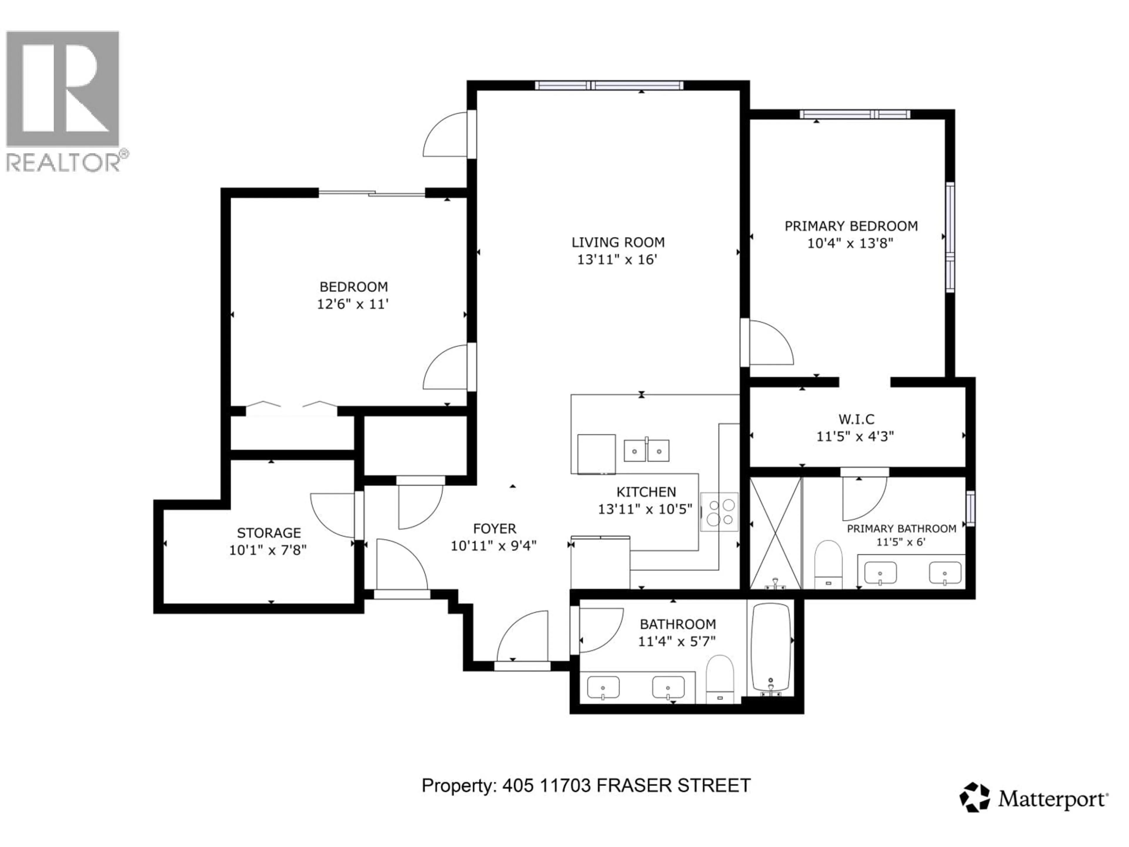 Floor plan for 405 - 11703 FRASER STREET, Maple Ridge British Columbia V2X9A7