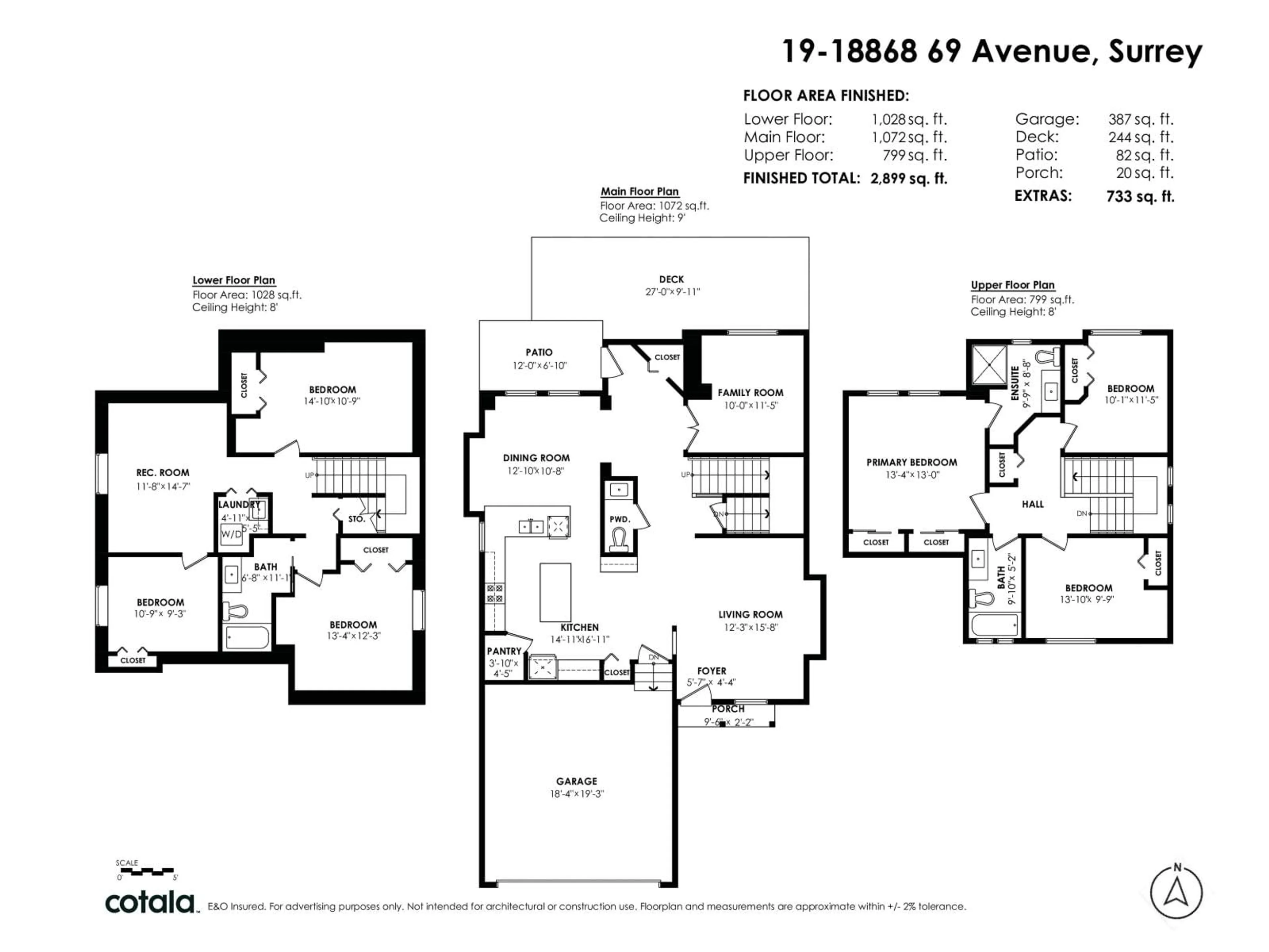 Floor plan for 19 - 18868 69 AVENUE, Surrey British Columbia V4N5K7
