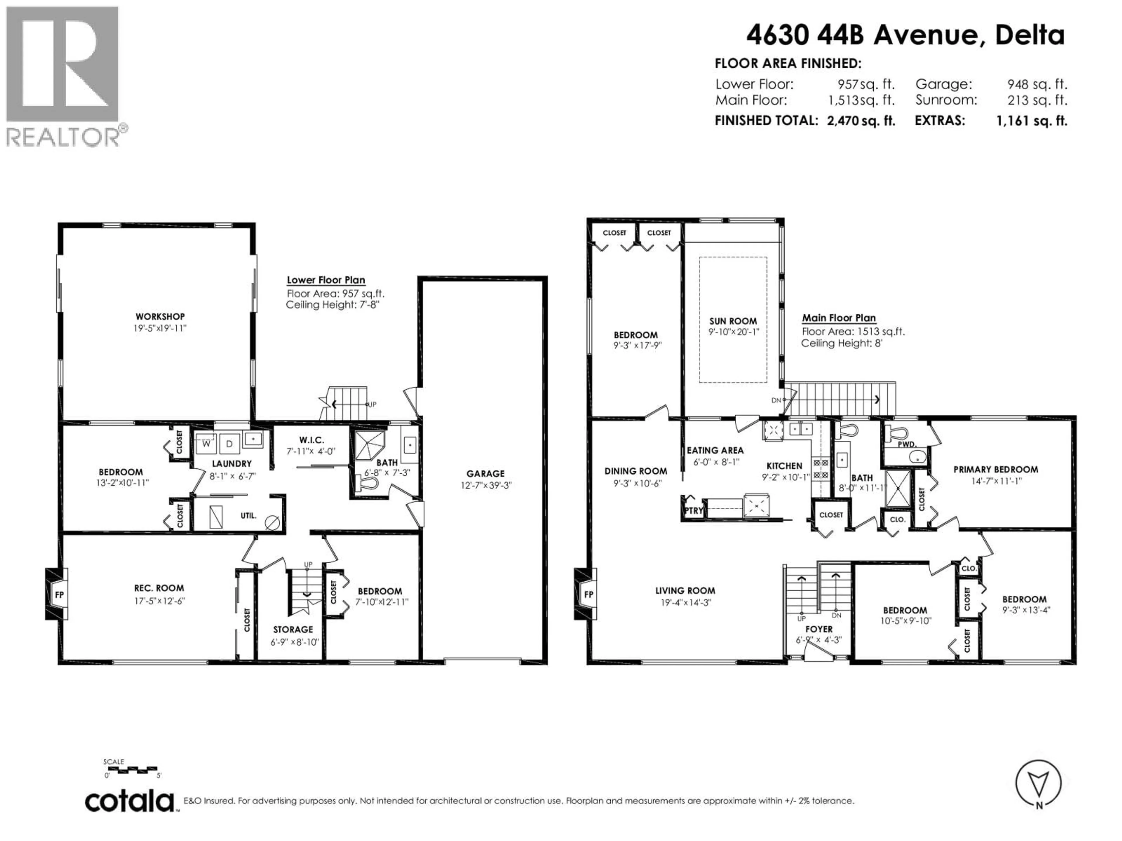 Floor plan for 4630 44B AVENUE, Delta British Columbia V4K1H4