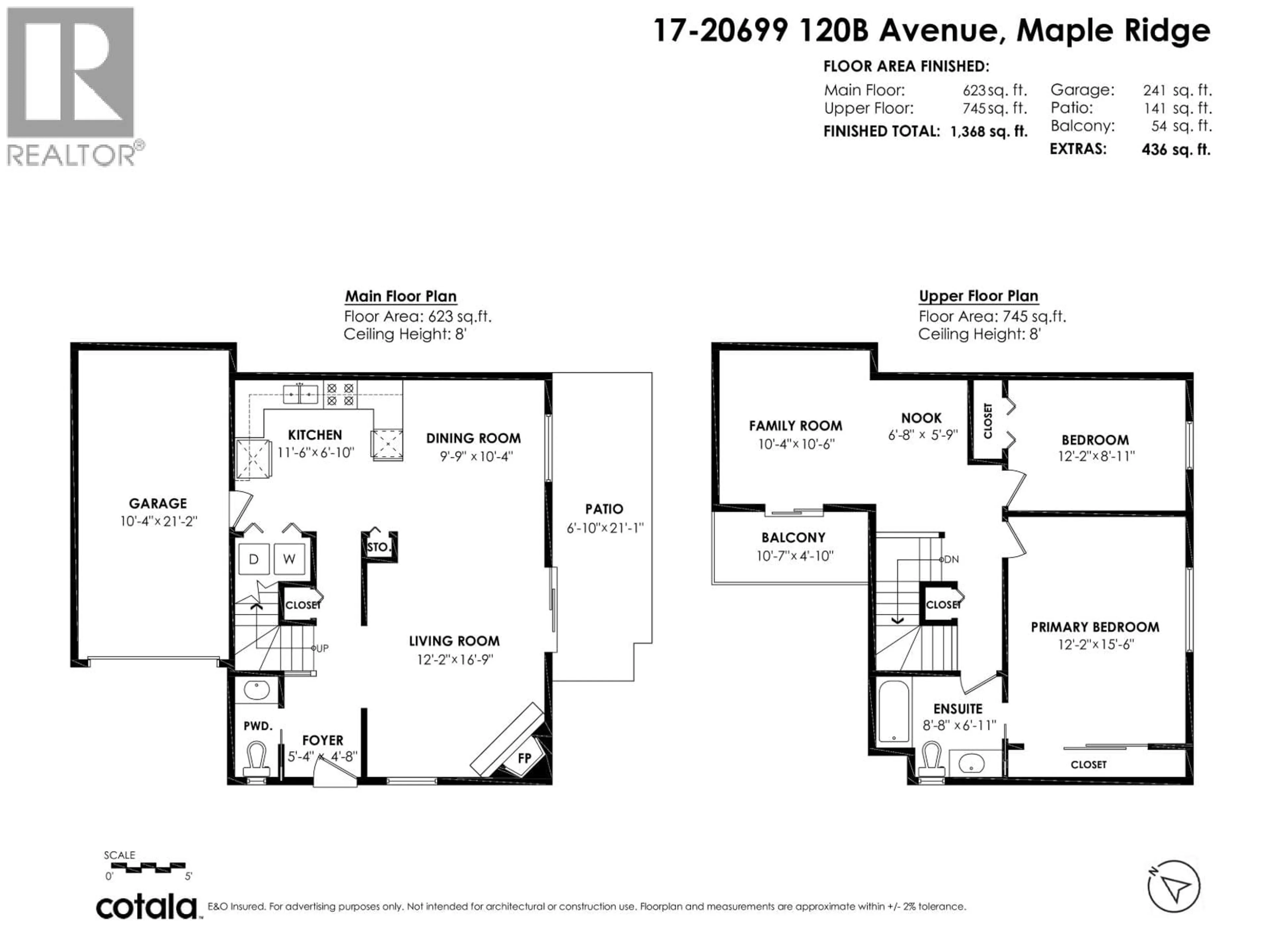 Floor plan for 17 - 20699 120B AVENUE, Maple Ridge British Columbia V2X0A5