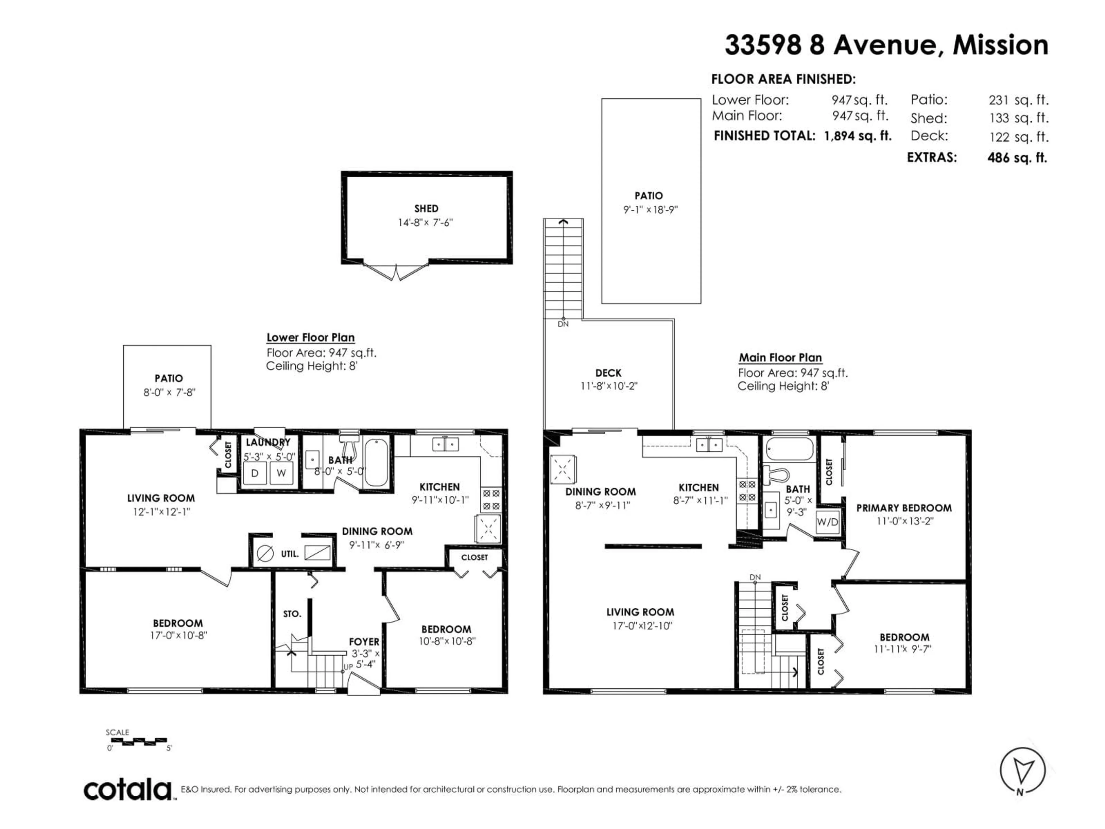 Floor plan for 33598 8 AVENUE, Mission British Columbia V2V2H7