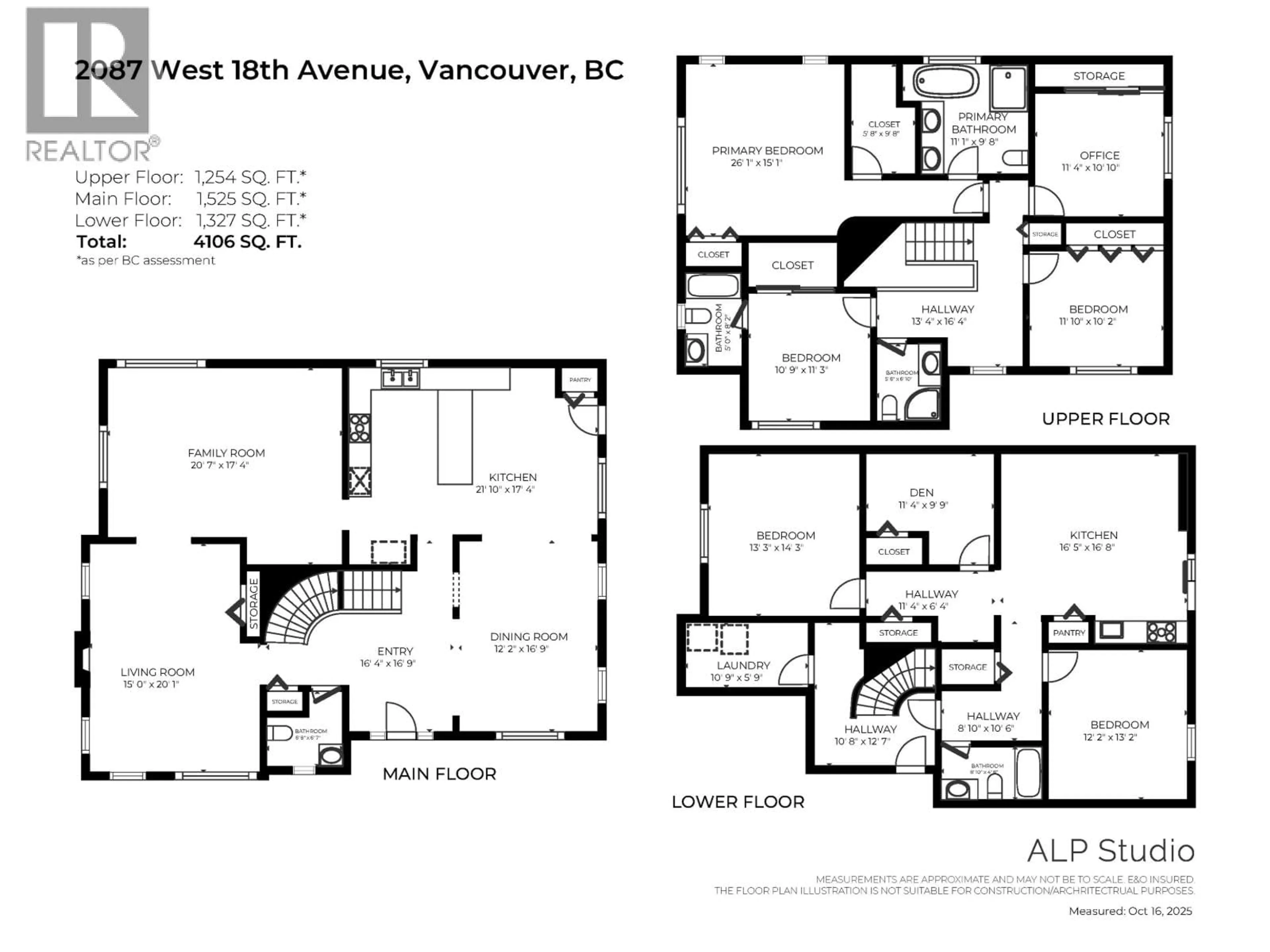 Floor plan for 2087 18TH AVENUE, Vancouver British Columbia V6J2N7