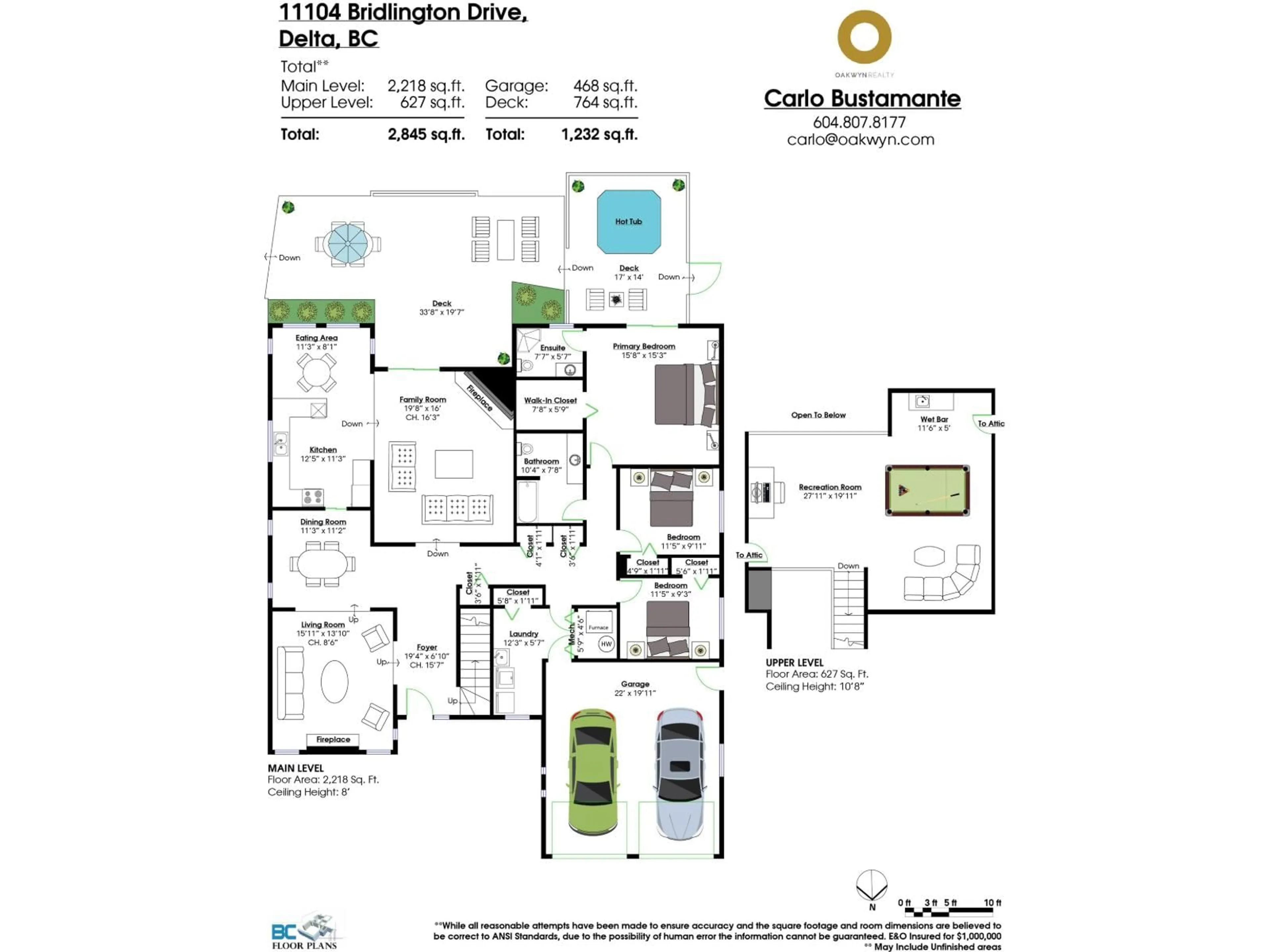 Floor plan for 11104 BRIDLINGTON DRIVE, Delta British Columbia V4C7W8