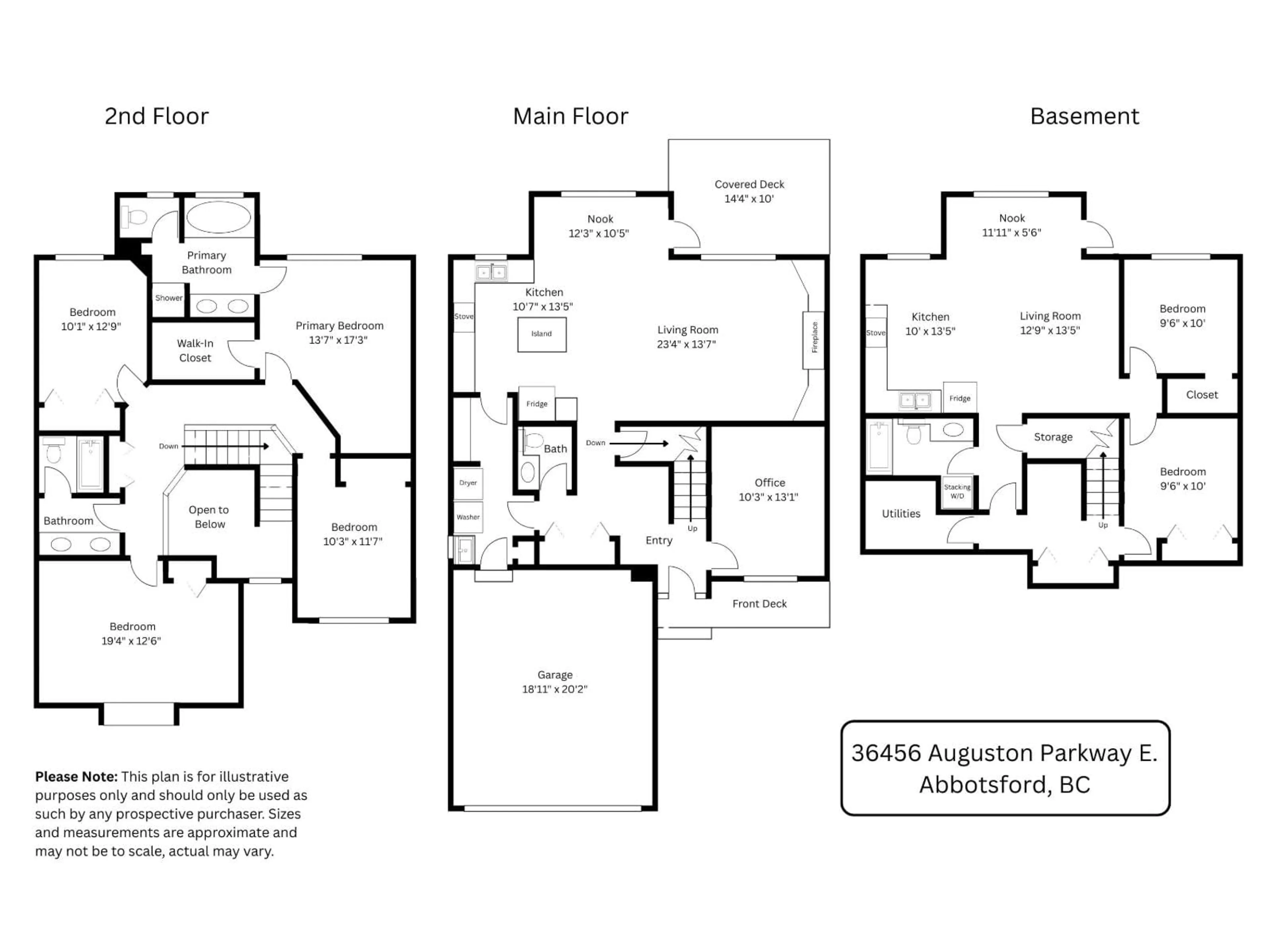 Floor plan for 36456 AUGUSTON PARKWAY EAST, Abbotsford British Columbia V3G3C6