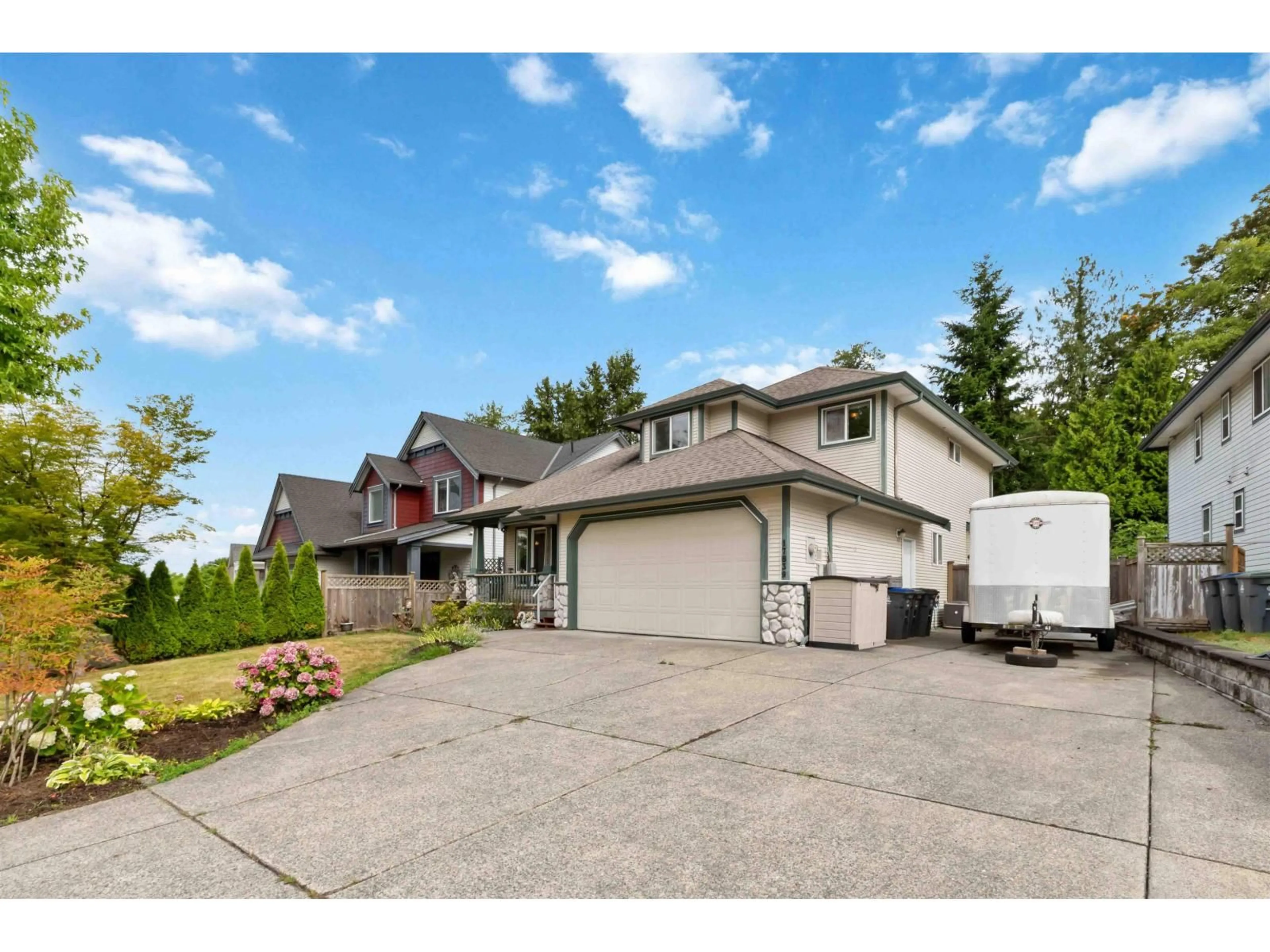 A pic from outside/outdoor area/front of a property/back of a property/a pic from drone, street for 17839 68TH AVENUE, Surrey British Columbia V3S9E2
