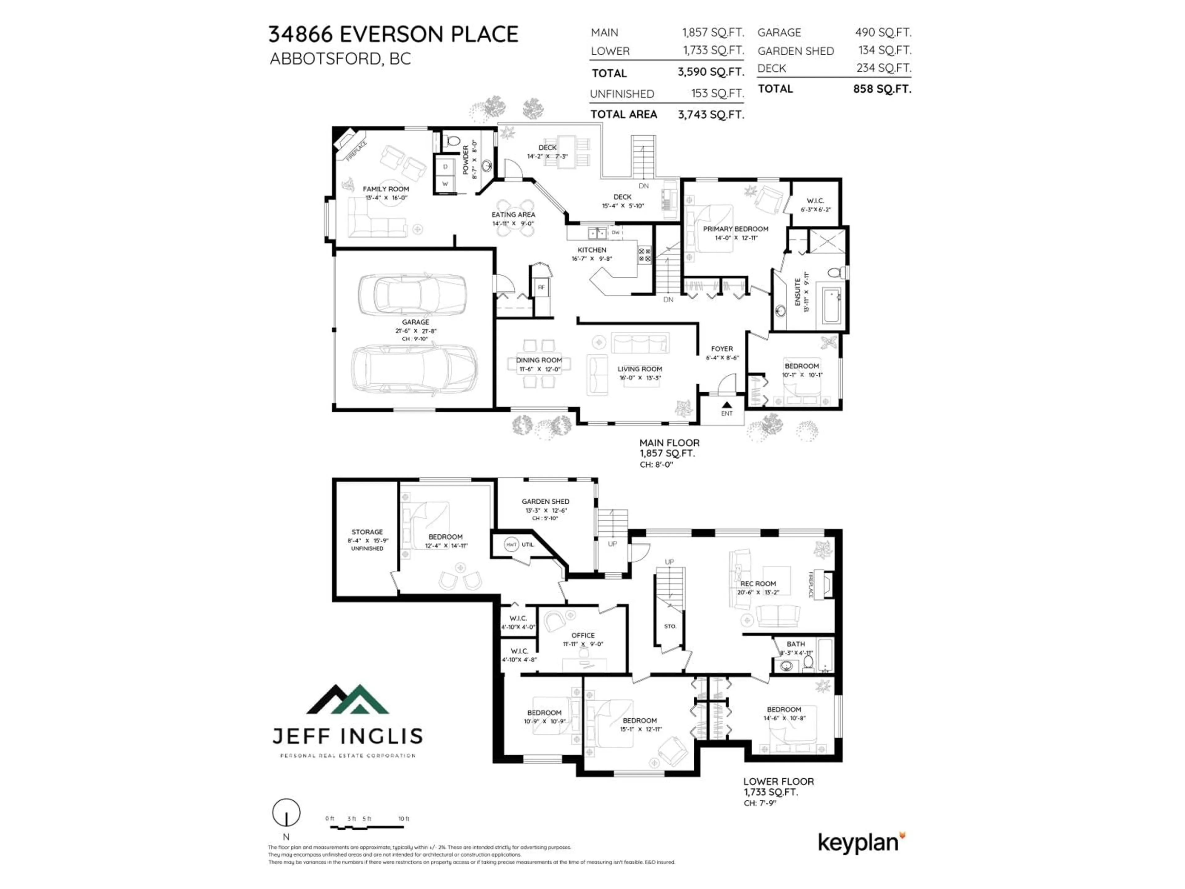 Floor plan for 34866 EVERSON PLACE, Abbotsford British Columbia V2S7R6