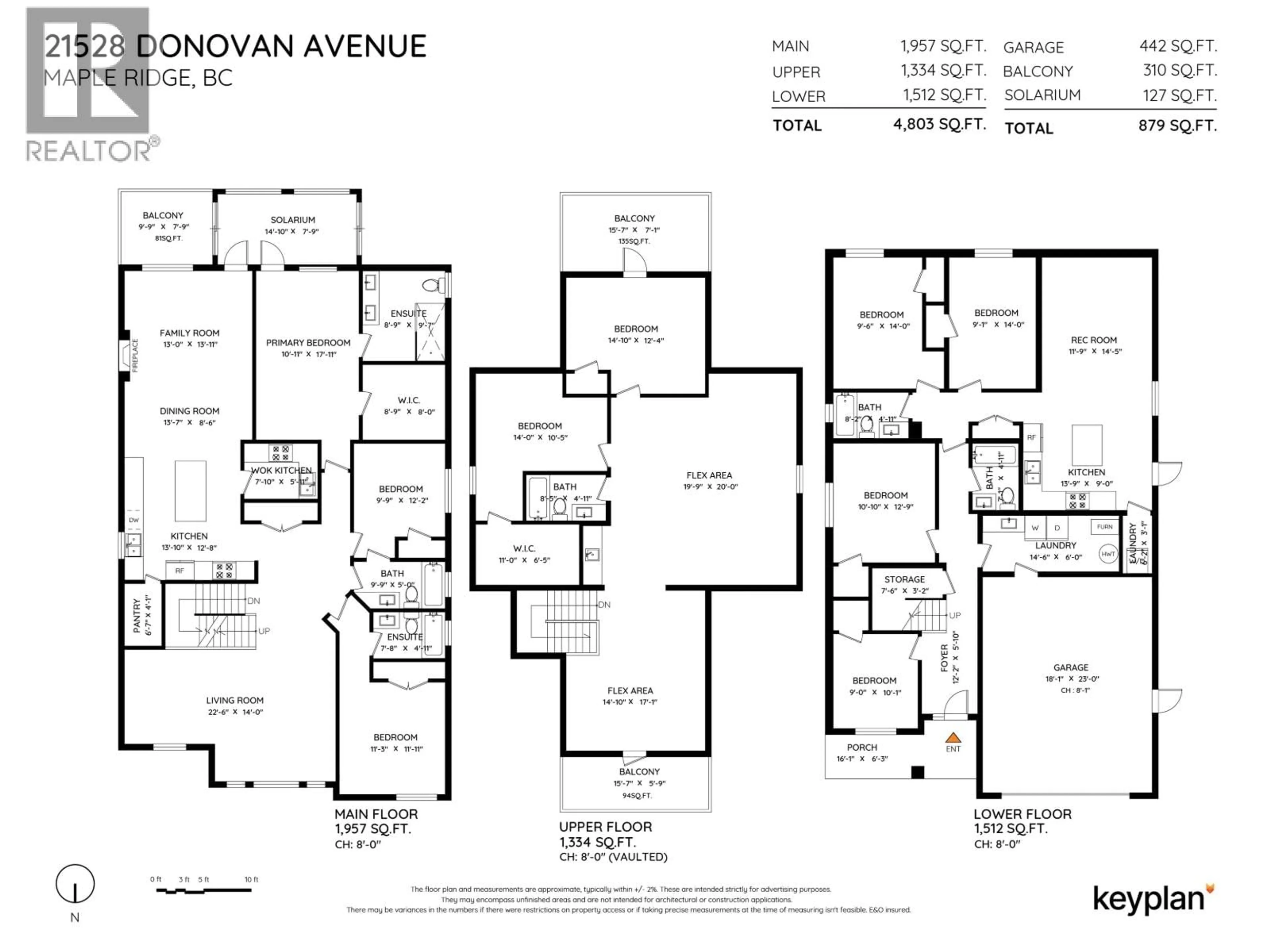 Floor plan for 21528 DONOVAN AVENUE, Maple Ridge British Columbia V2X3A1