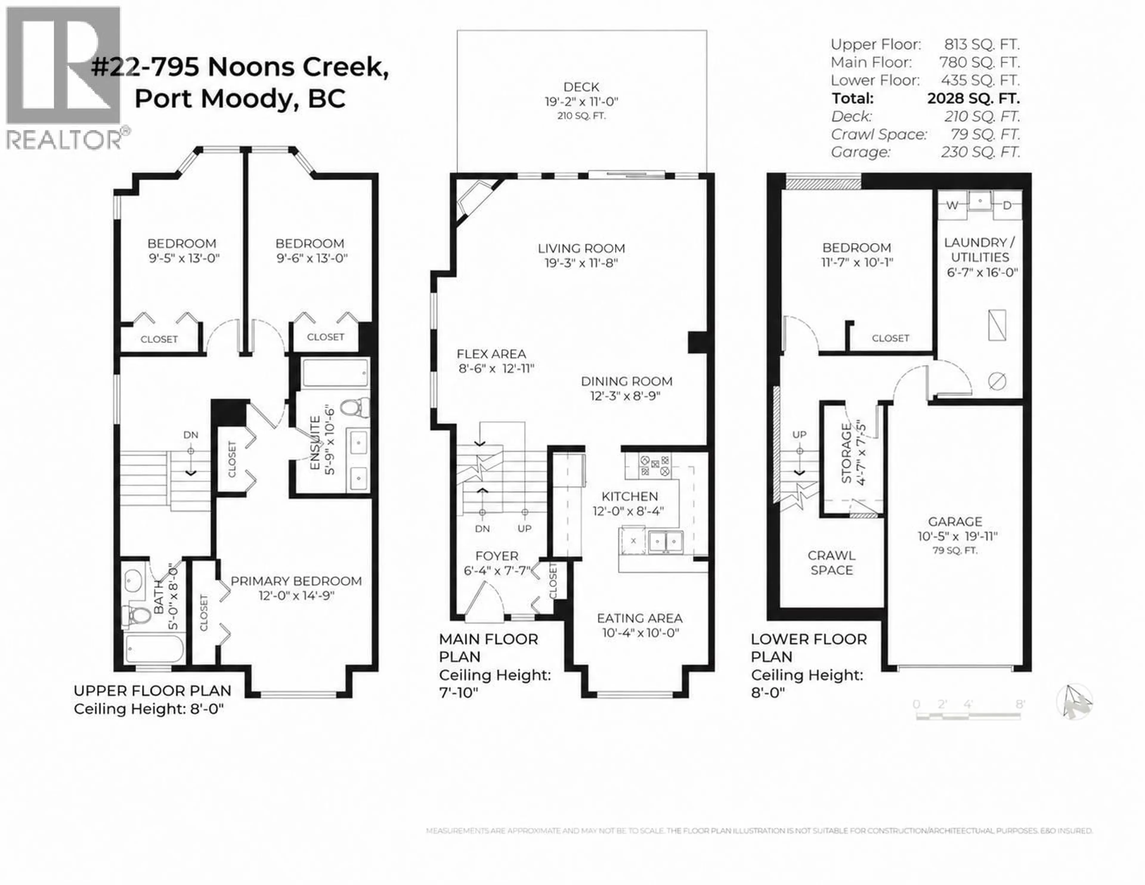 Floor plan for 22 - 795 NOONS CREEK DRIVE, Port Moody British Columbia V3H4V4