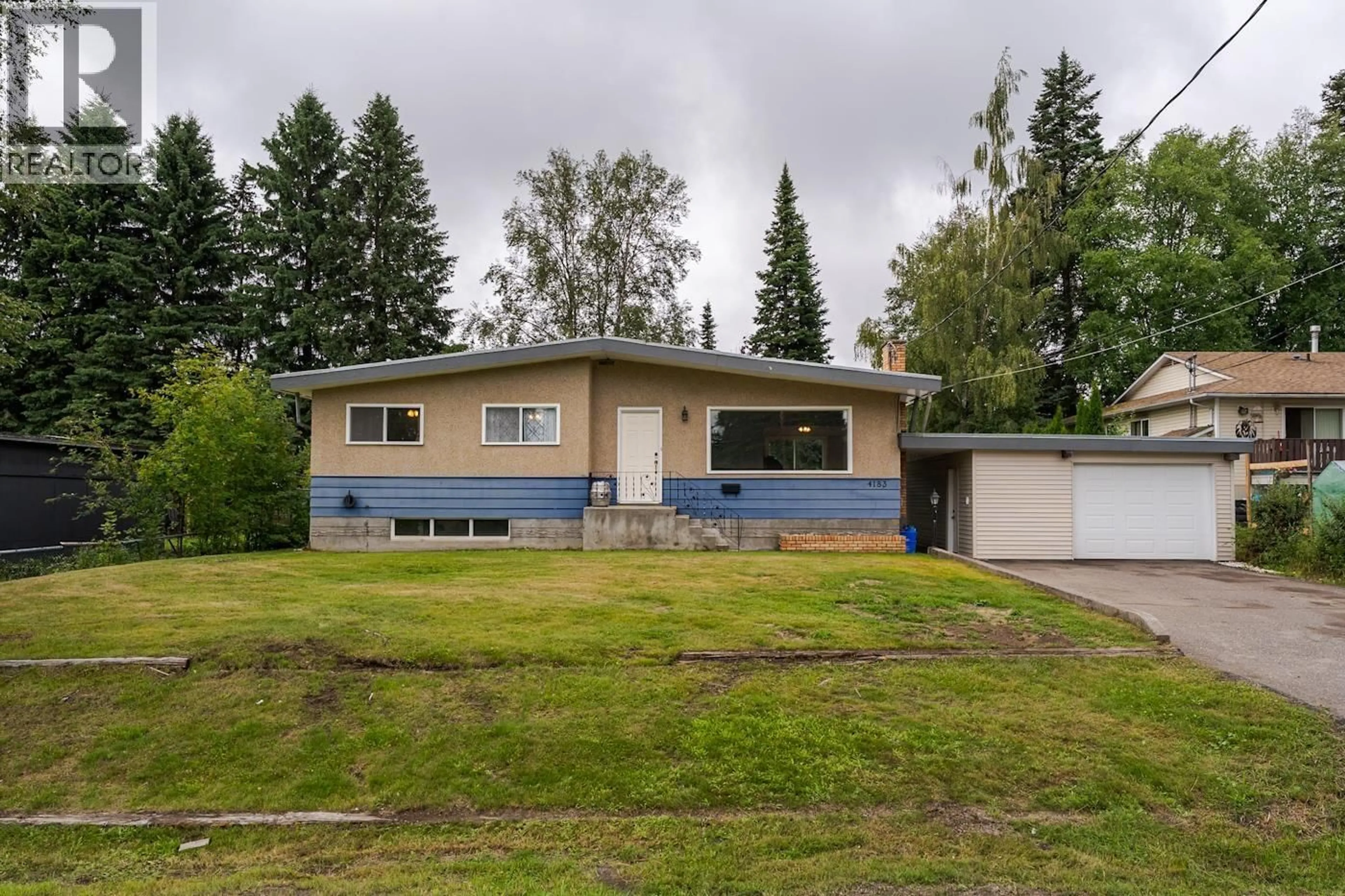 Home with vinyl exterior material, street for 4183 WEISBROD ROAD, Prince George British Columbia V2K2S4