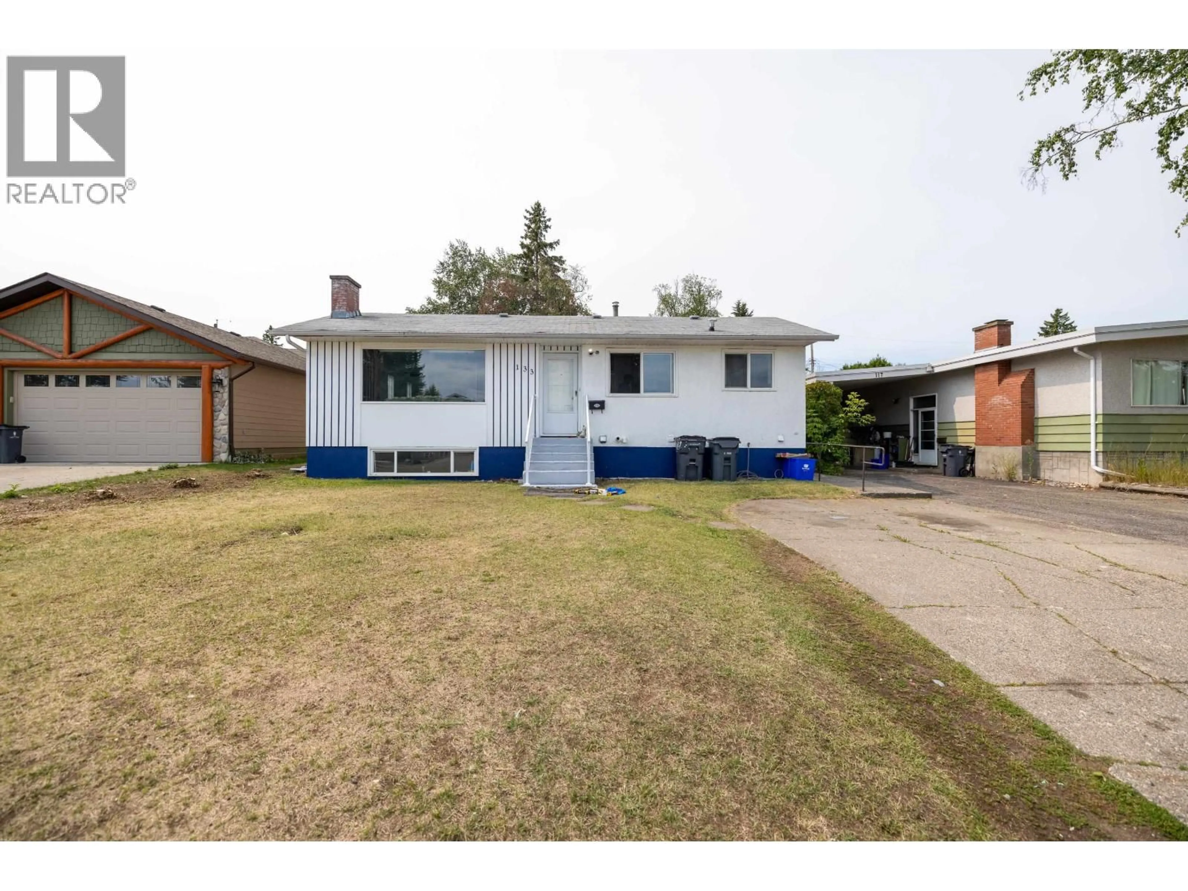 A pic from outside/outdoor area/front of a property/back of a property/a pic from drone, street for 133 MOFFAT STREET, Prince George British Columbia V2M3L2