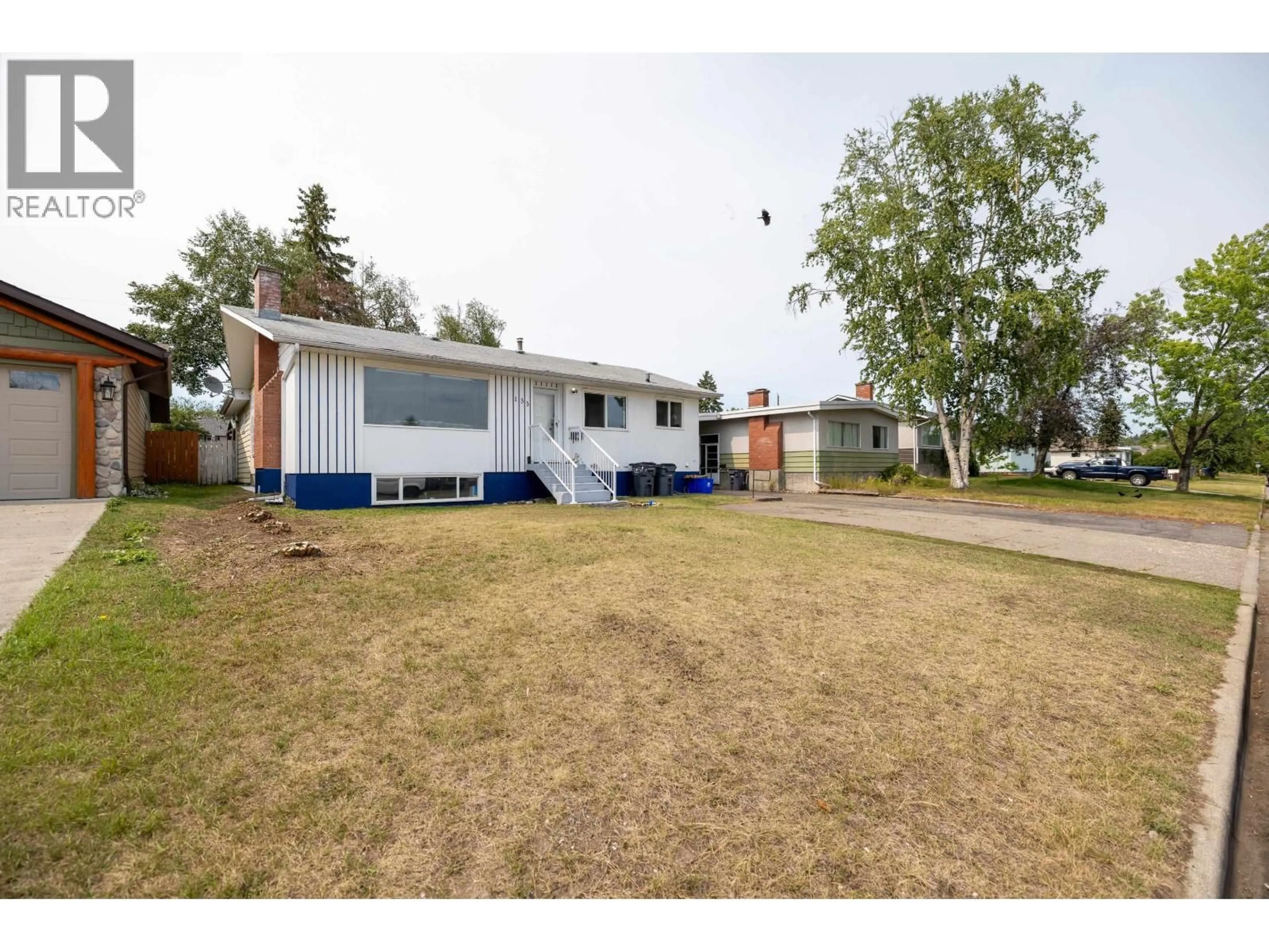 A pic from outside/outdoor area/front of a property/back of a property/a pic from drone, street for 133 MOFFAT STREET, Prince George British Columbia V2M3L2