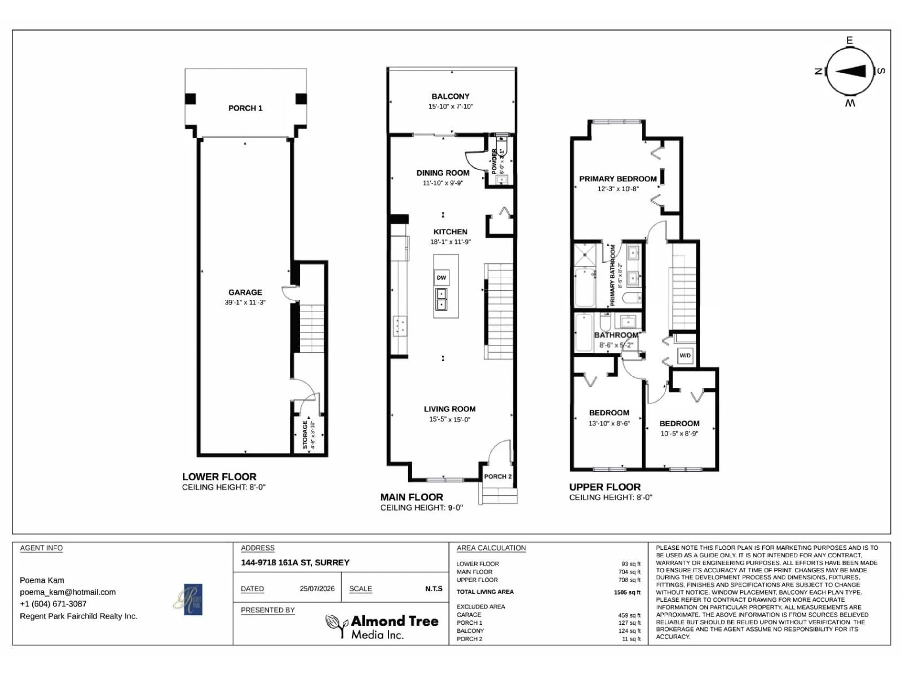 Floor plan for 144 - 9718 161A STREET, Surrey British Columbia V4N6S7