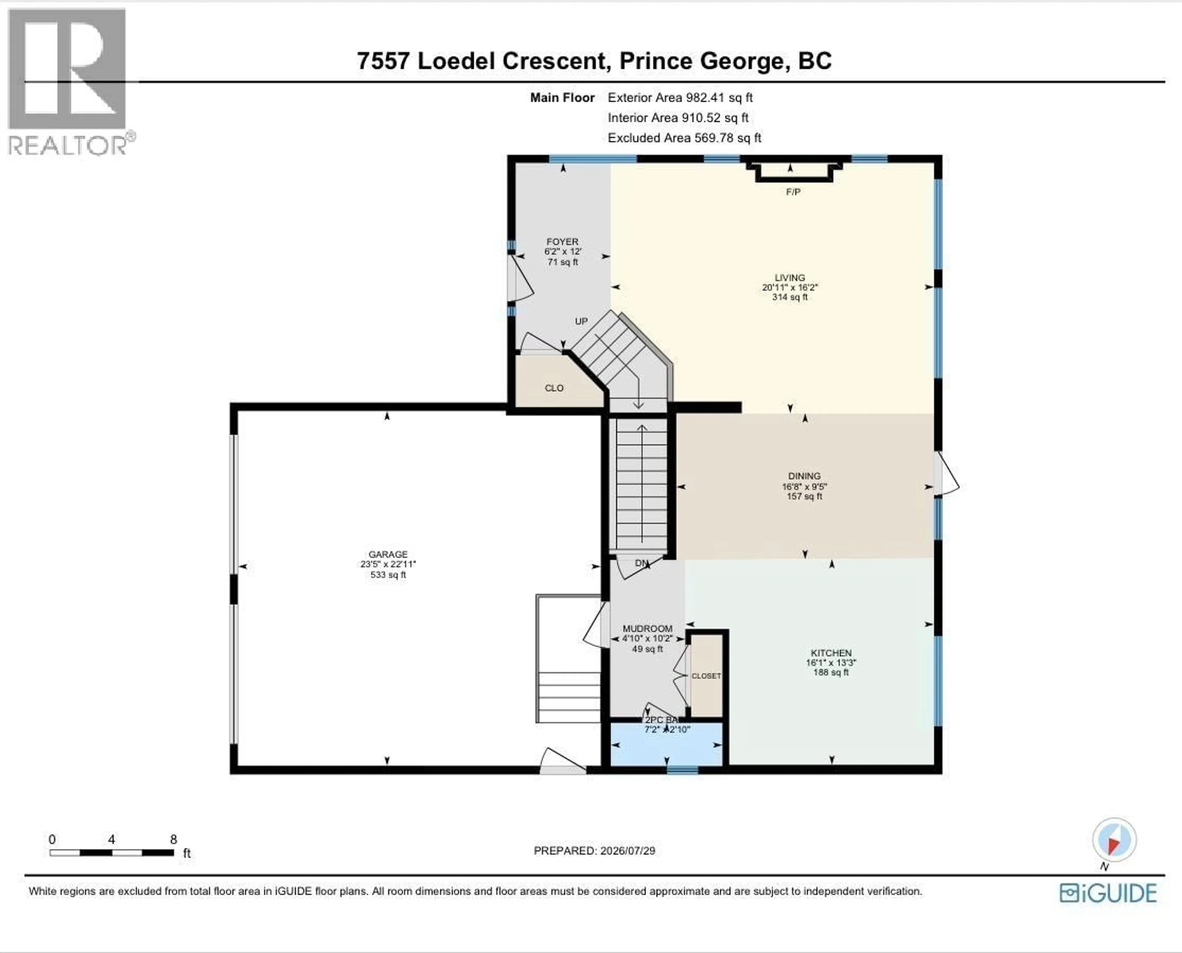 Floor plan for 7557 LOEDEL CRESCENT, Prince George British Columbia V2N0A5