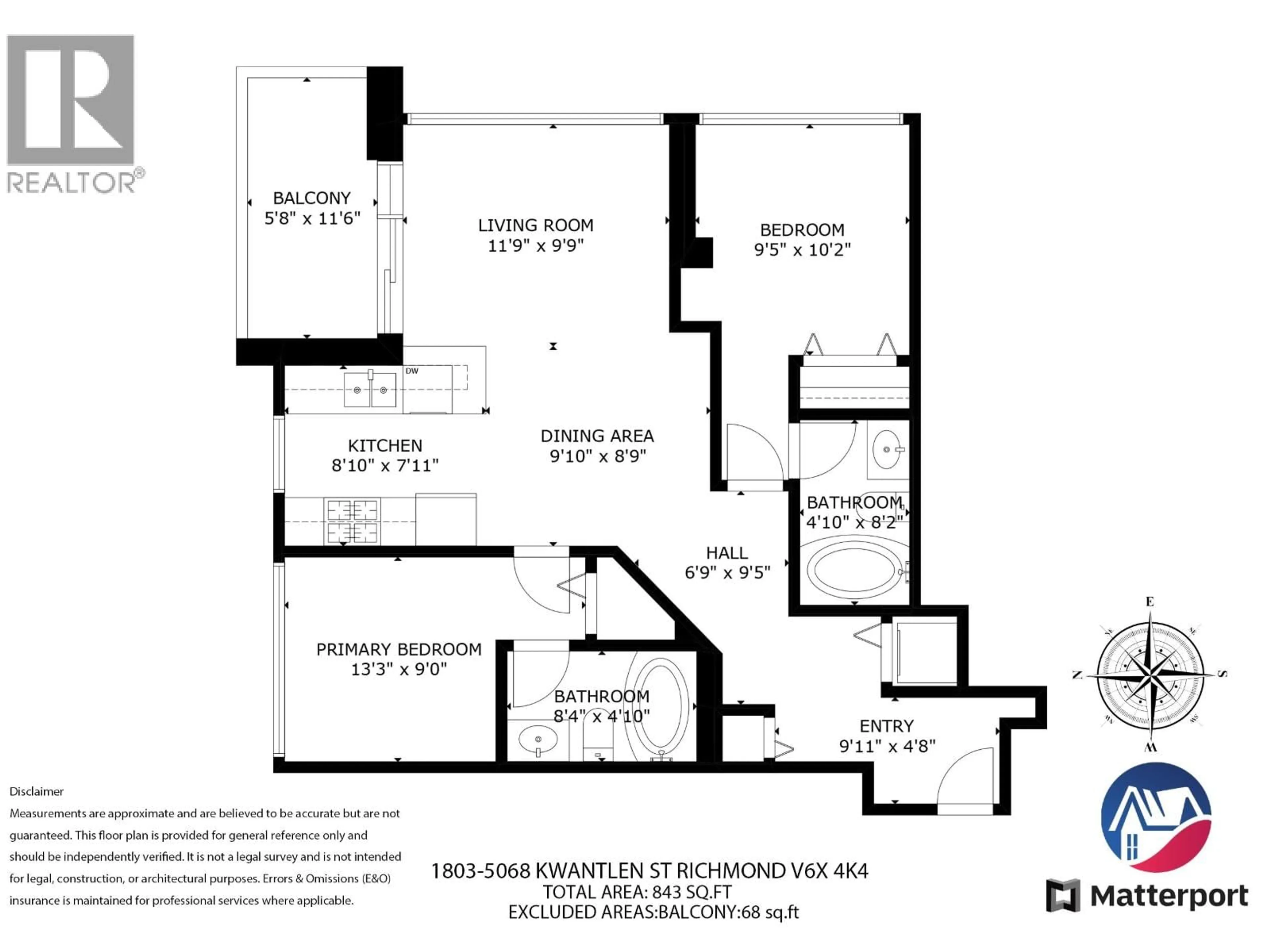 Floor plan for 1803 - 5068 KWANTLEN STREET, Richmond British Columbia V6X4K4