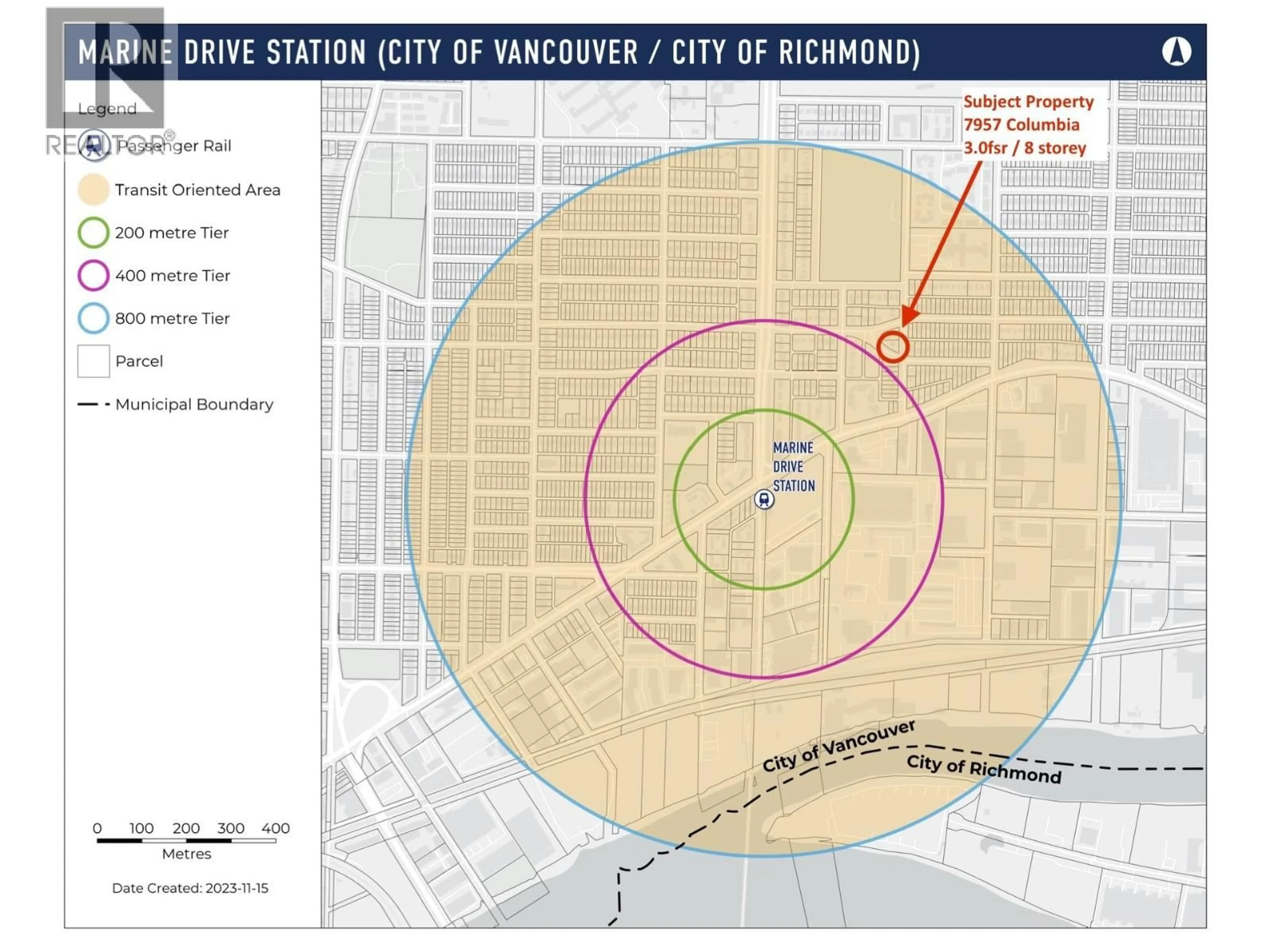Picture of a map for 7957 COLUMBIA STREET, Vancouver British Columbia V5X2Z3