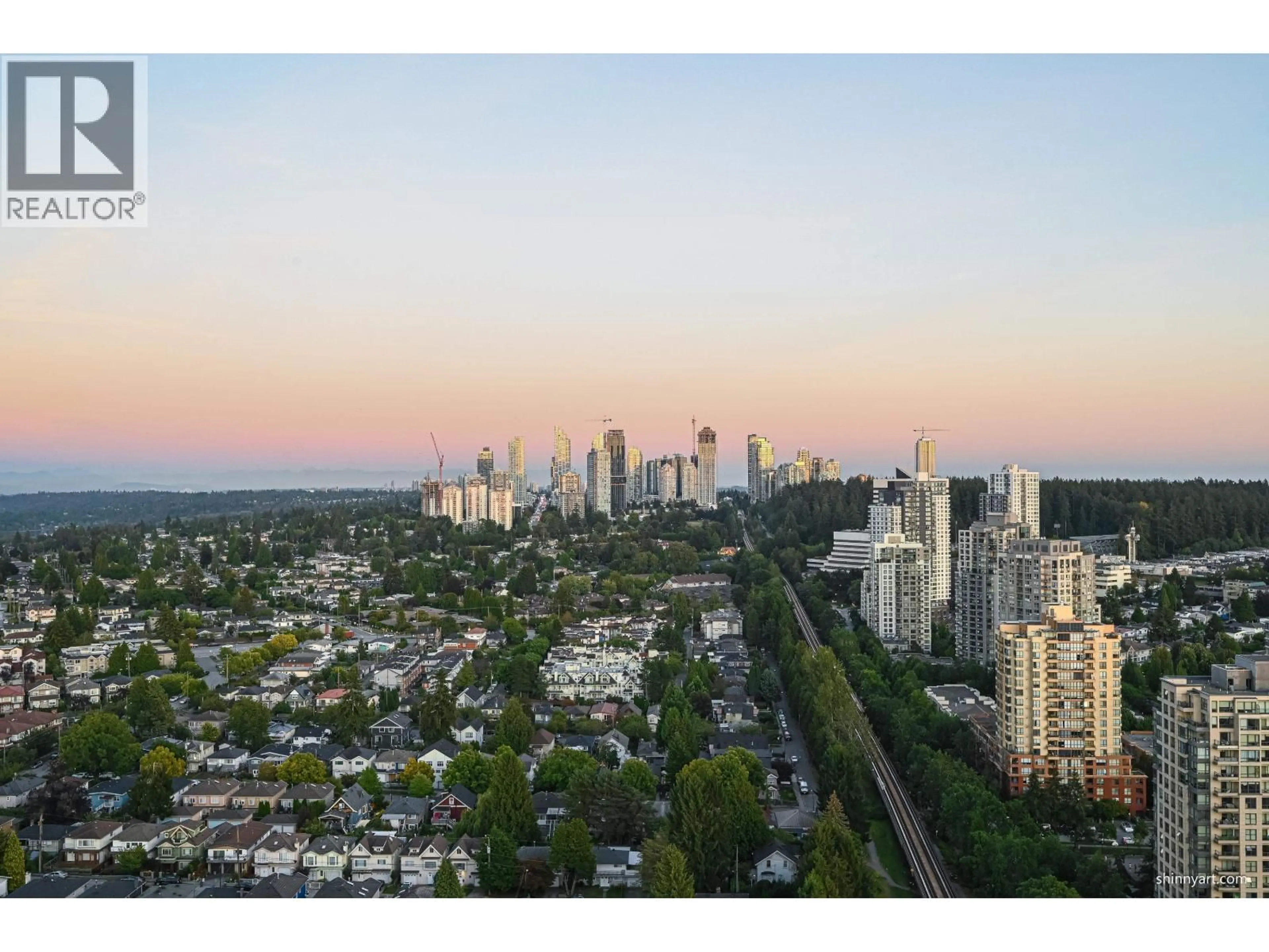 A pic from outside/outdoor area/front of a property/back of a property/a pic from drone, city buildings view from balcony for 308 - 5058 JOYCE STREET, Vancouver British Columbia V5R0J9