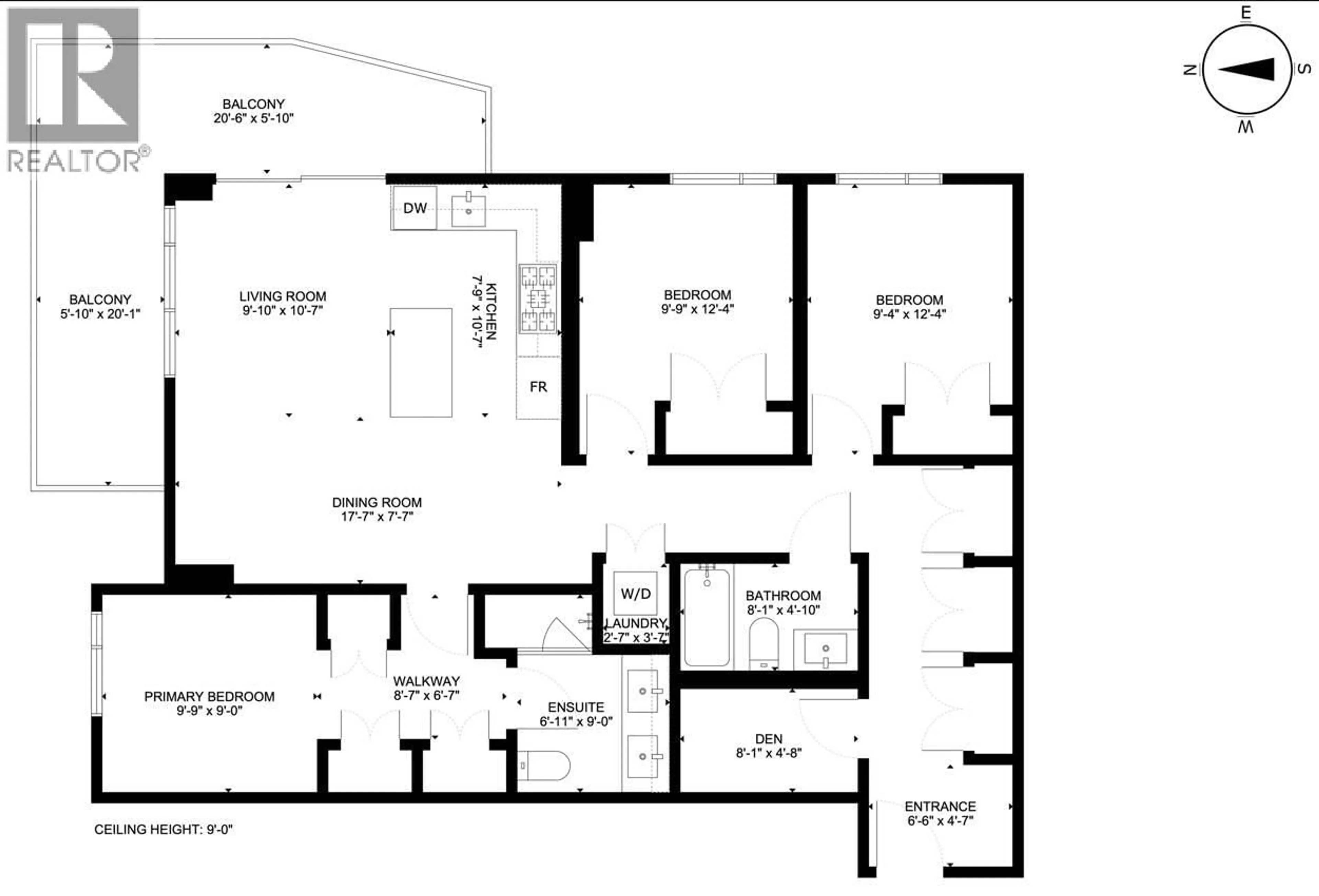 Floor plan for 302 - 488 58TH AVENUE, Vancouver British Columbia V5X1V5