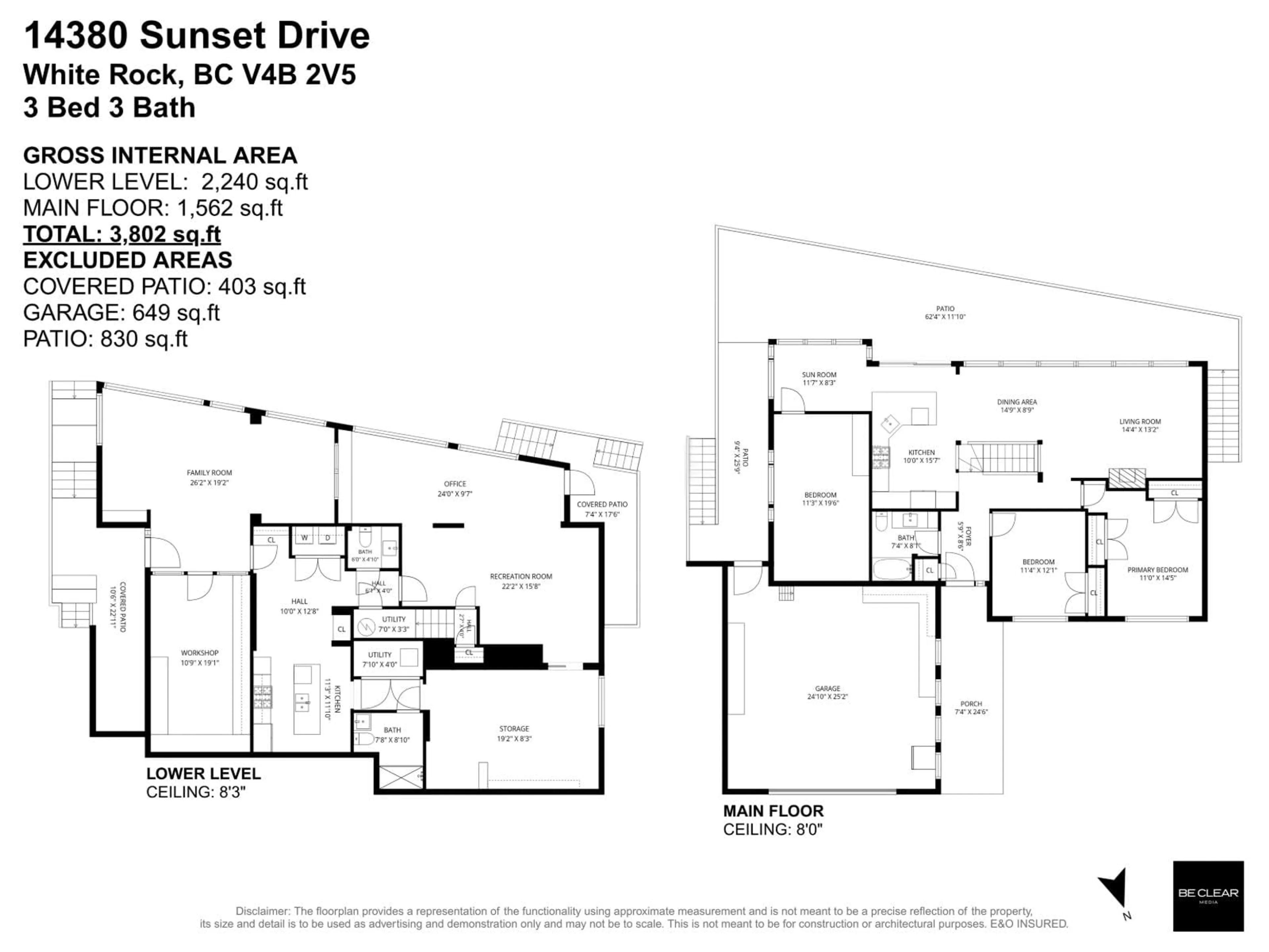 Floor plan for 14380 SUNSET DRIVE, White Rock British Columbia V4B2V5
