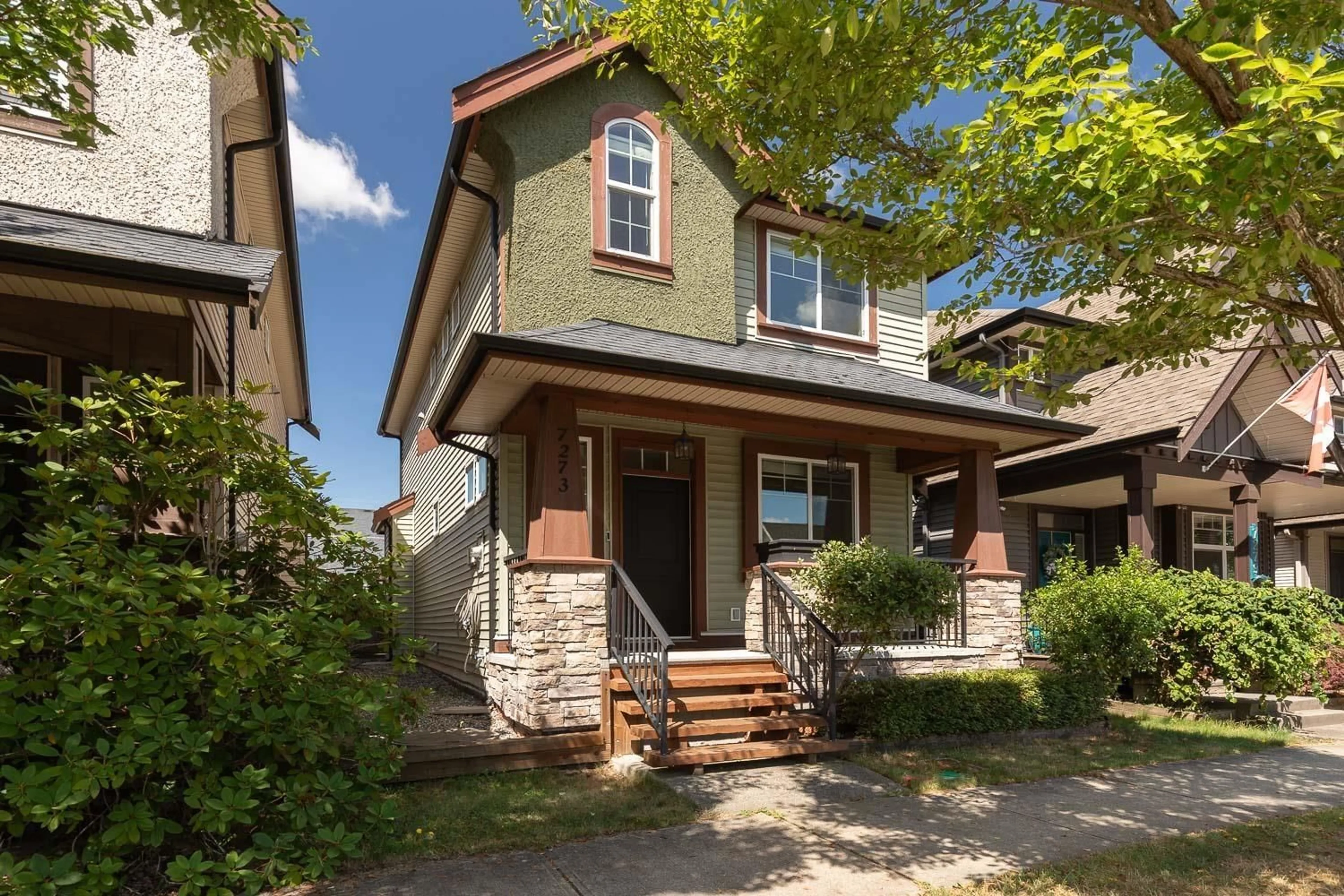 Home with brick exterior material, street for 7273 192A STREET, Surrey British Columbia V4N5Y3