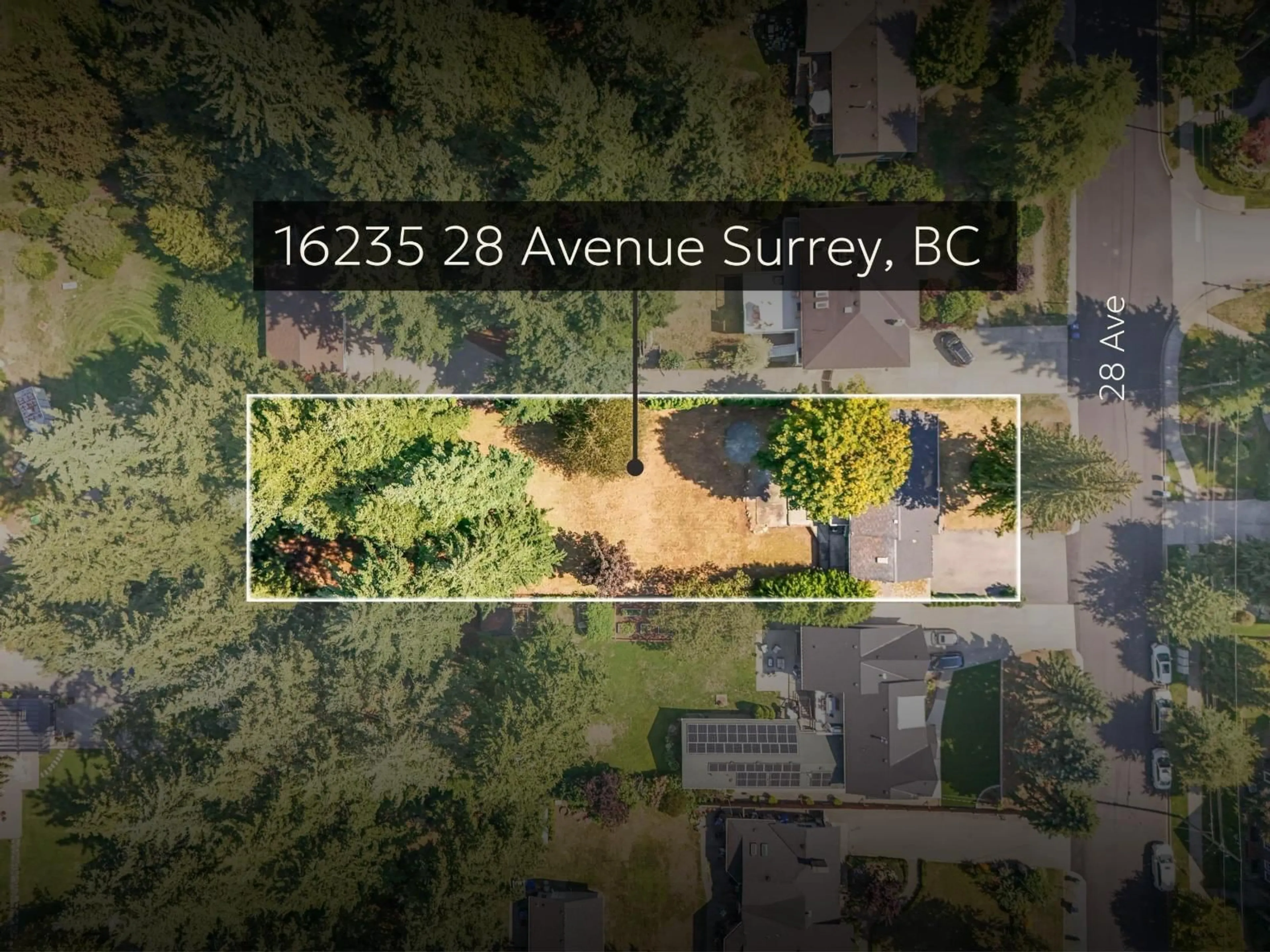 A pic from outside/outdoor area/front of a property/back of a property/a pic from drone, street for 16235 28 AVENUE, Surrey British Columbia V3Z0E4