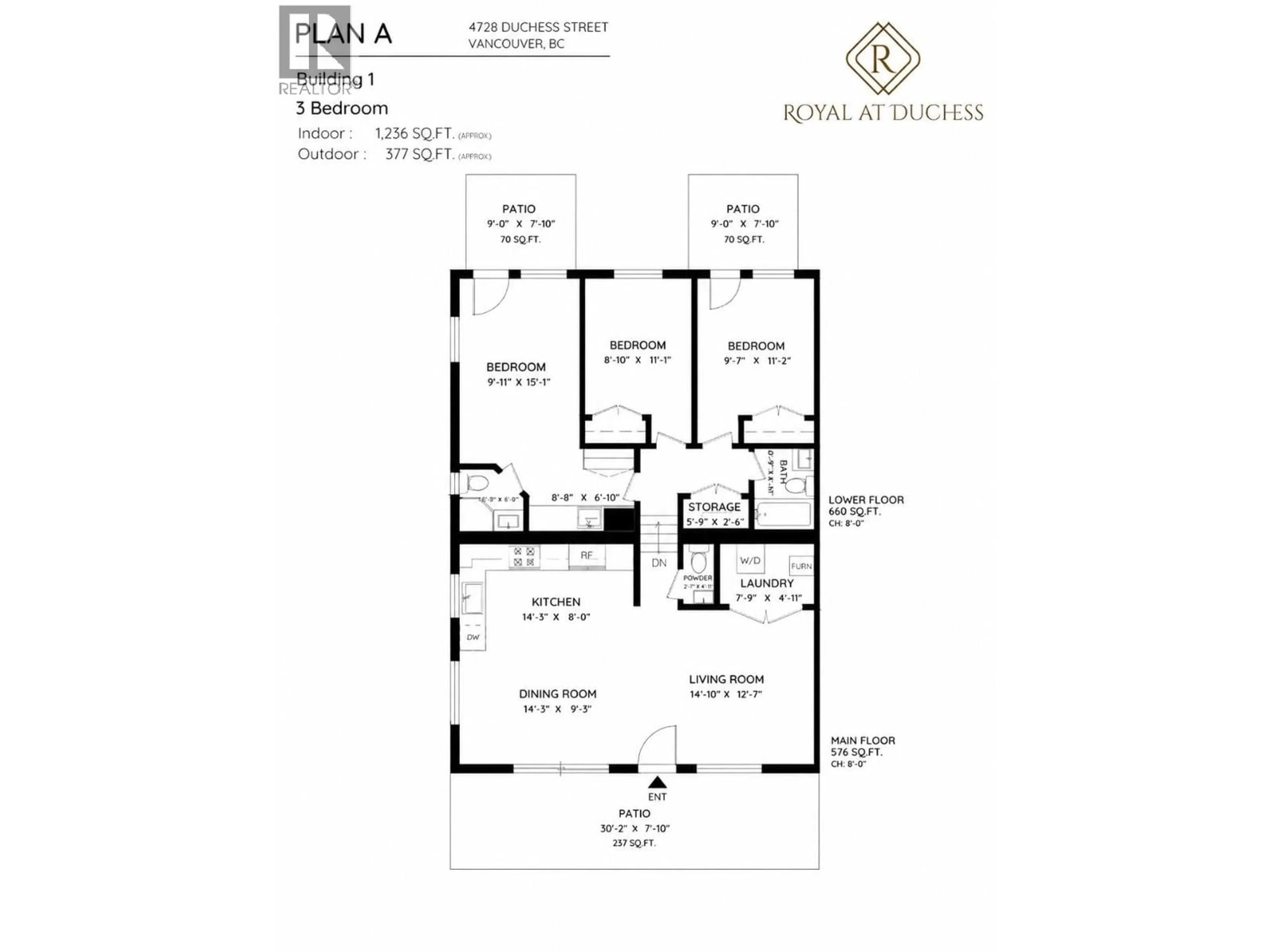 Floor plan for 4728 DUCHESS STREET, Vancouver British Columbia V5R0K3