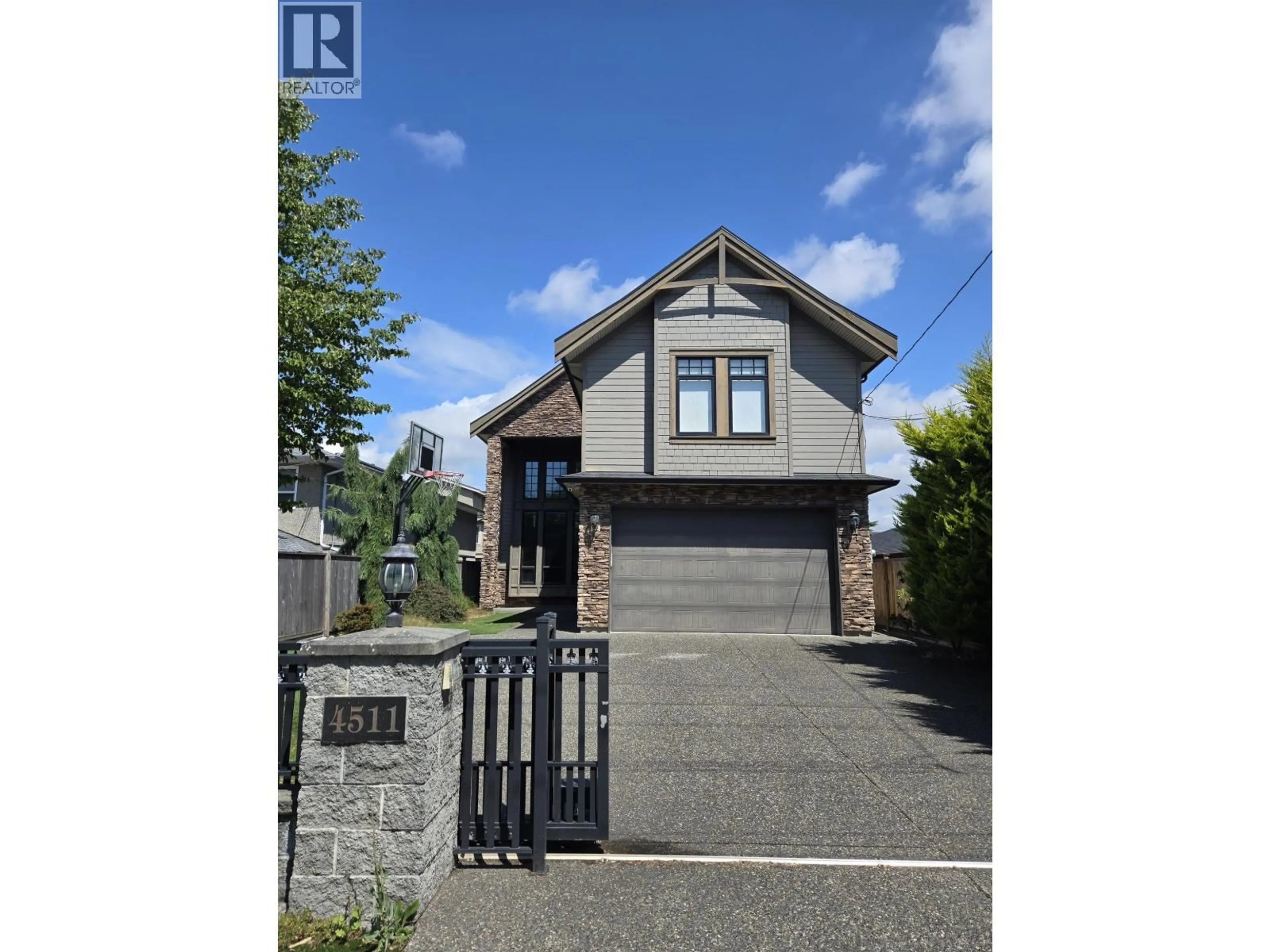 A pic from outside/outdoor area/front of a property/back of a property/a pic from drone, street for 4511 STEVESTON HIGHWAY, Richmond British Columbia V7E2K4